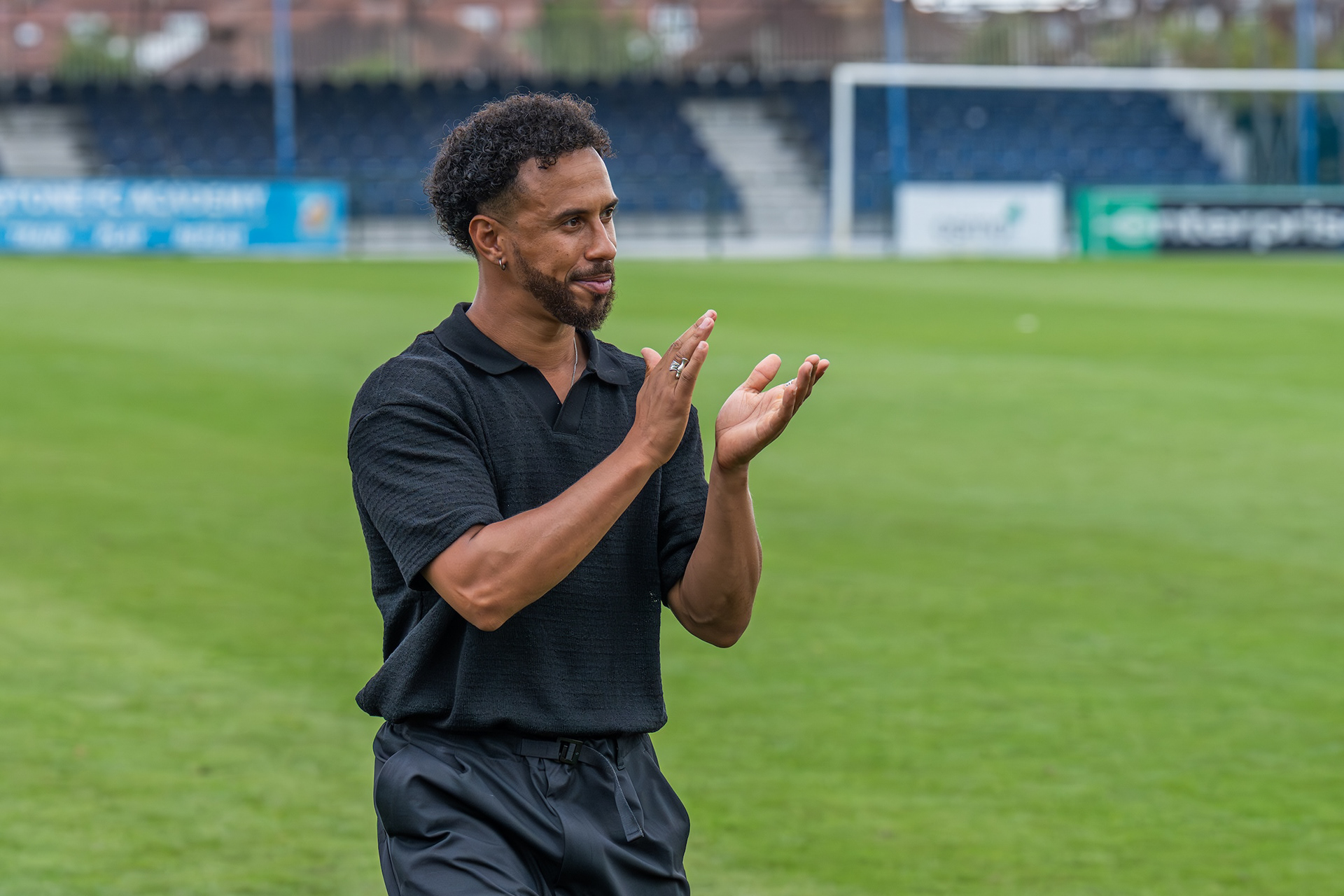 Sam Cox applauds the Stones fans