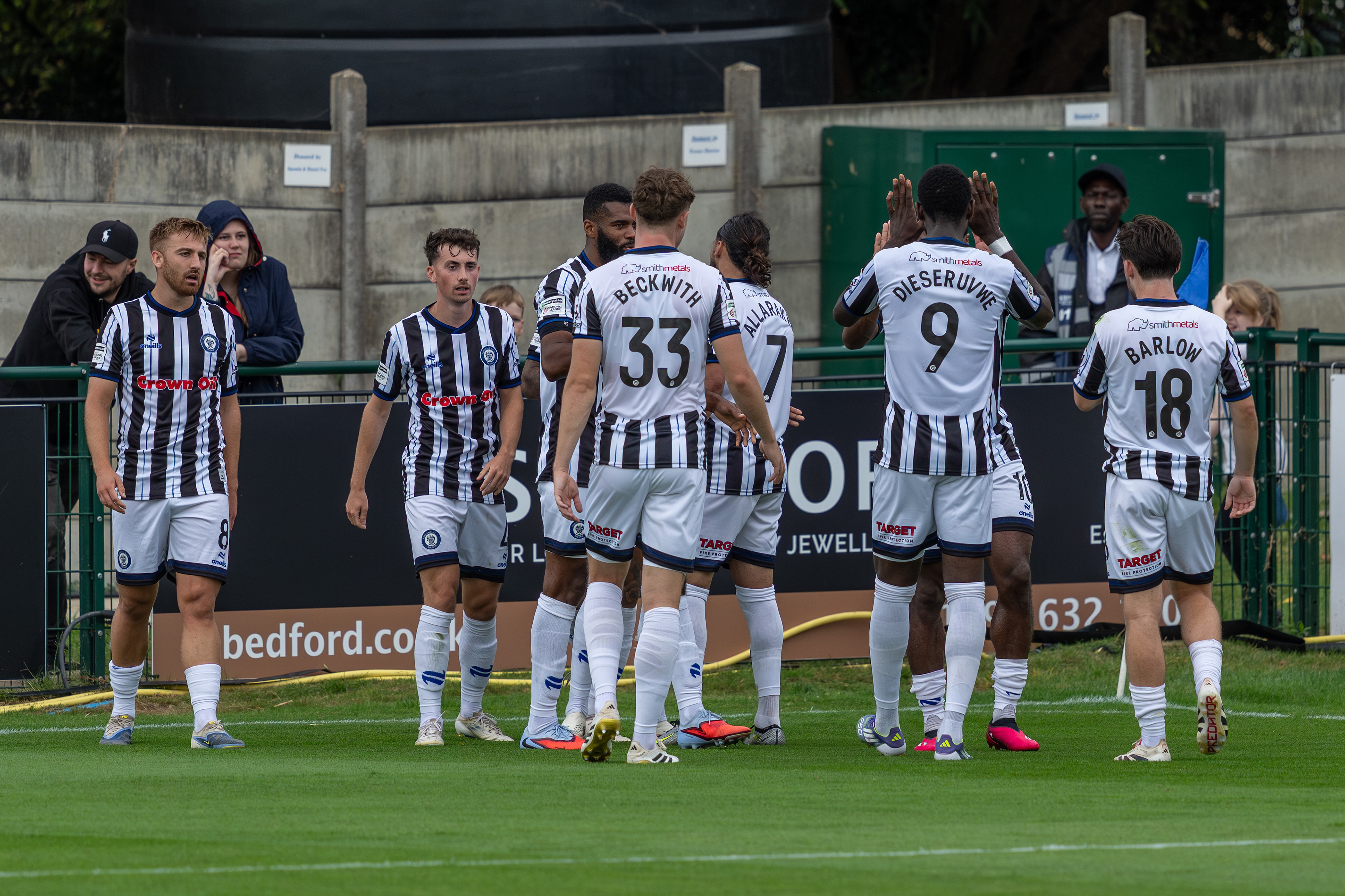 Devante Rodney celebrates putting Dale 2-0 up just before HT