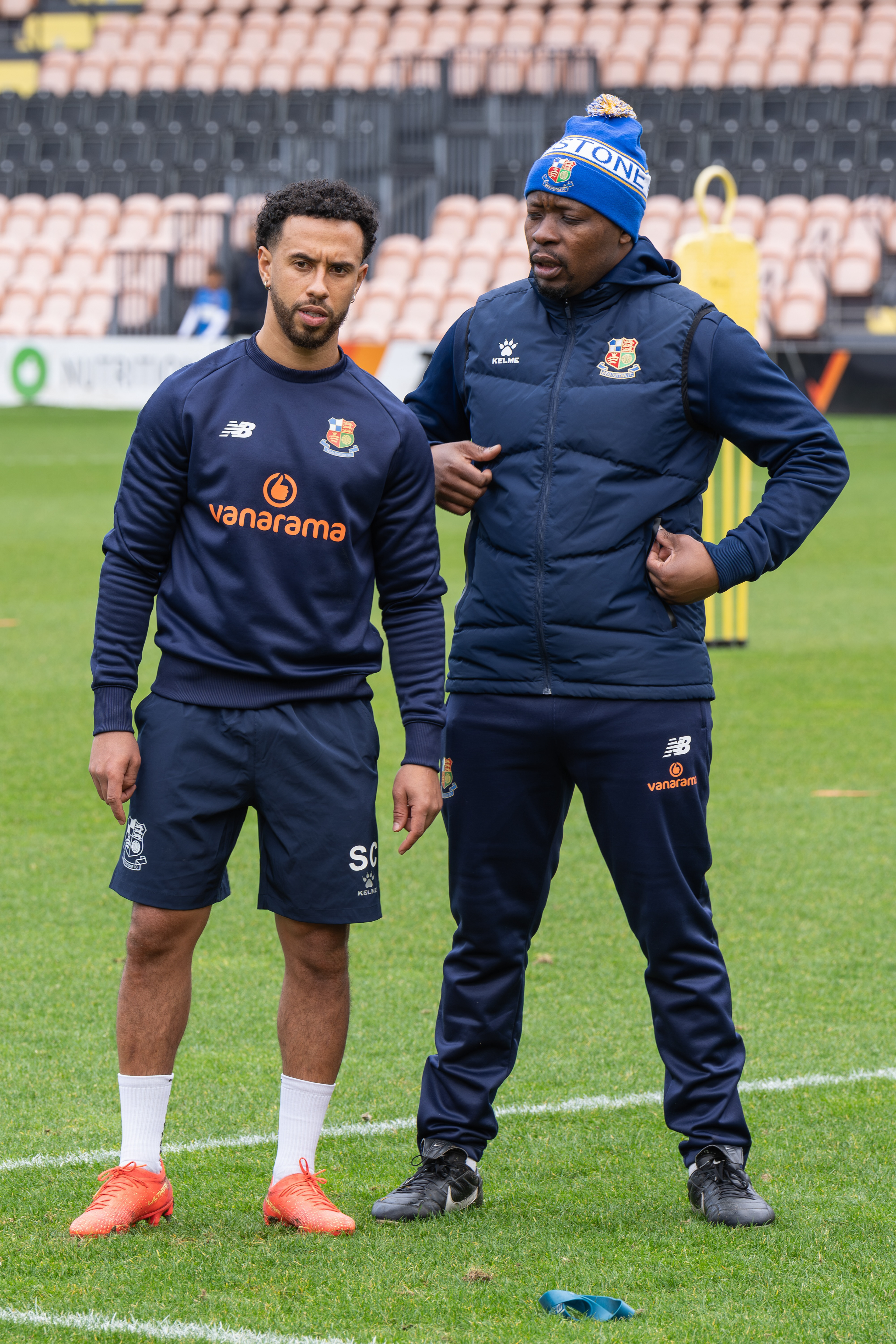 First team coaches Sam Cox & Kenny Mutsanya