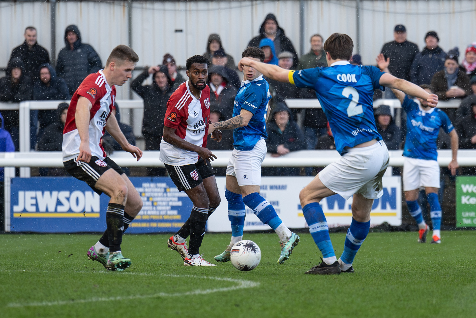 Jack Cook unleashes a shot at the cards goal
