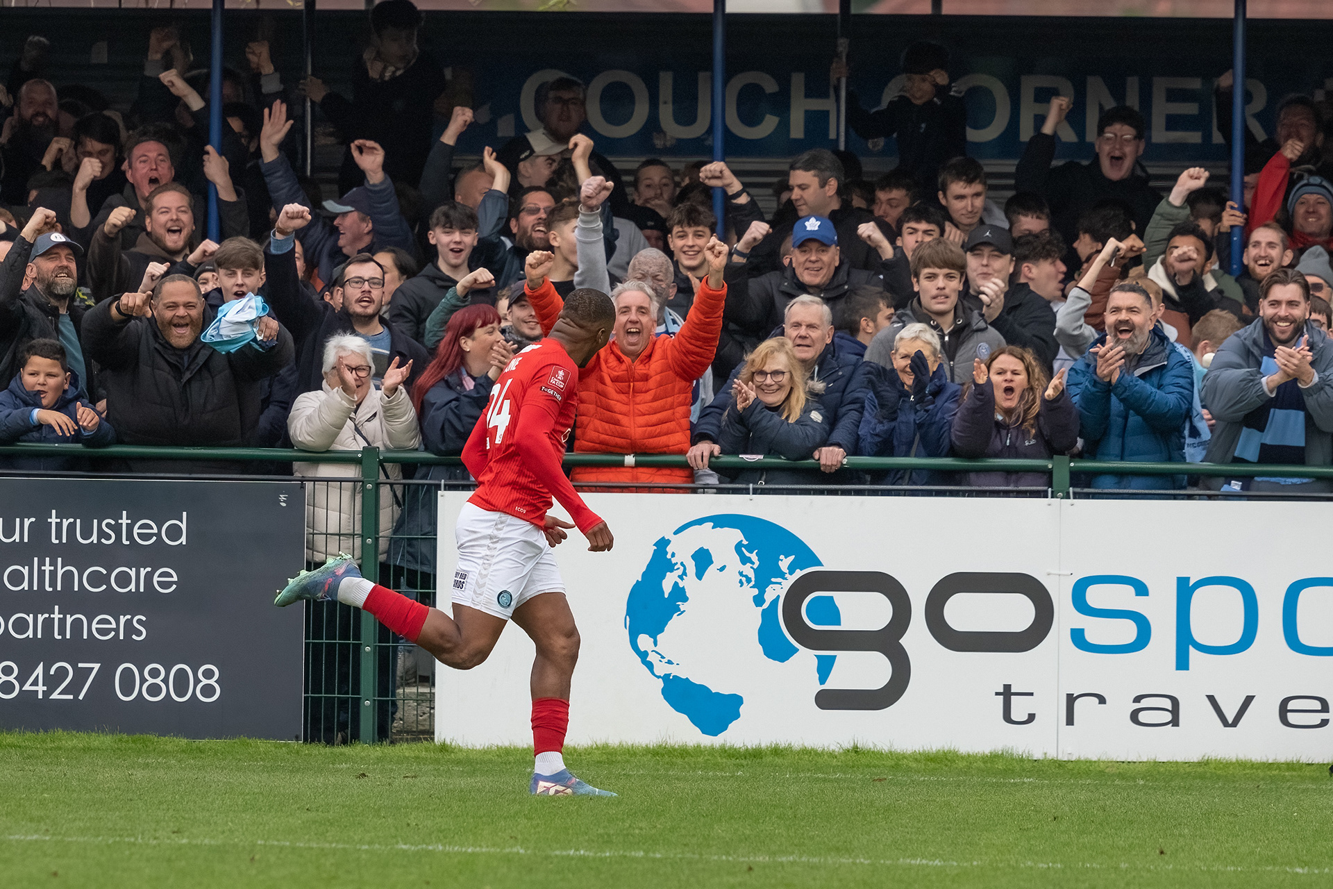 Richard Kone celebrates Wycombe's 2nd