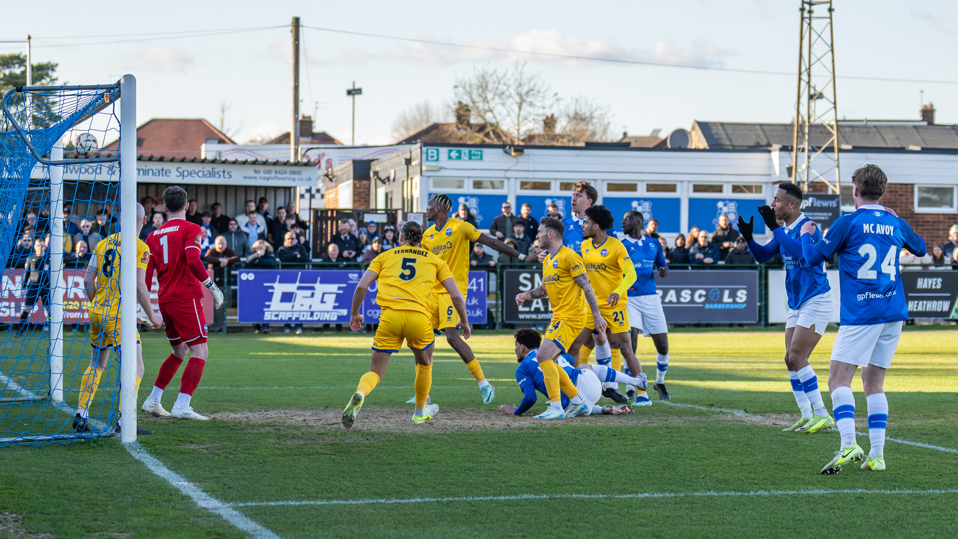 Alex Reid goes close as the Stones go in search of an equaliser