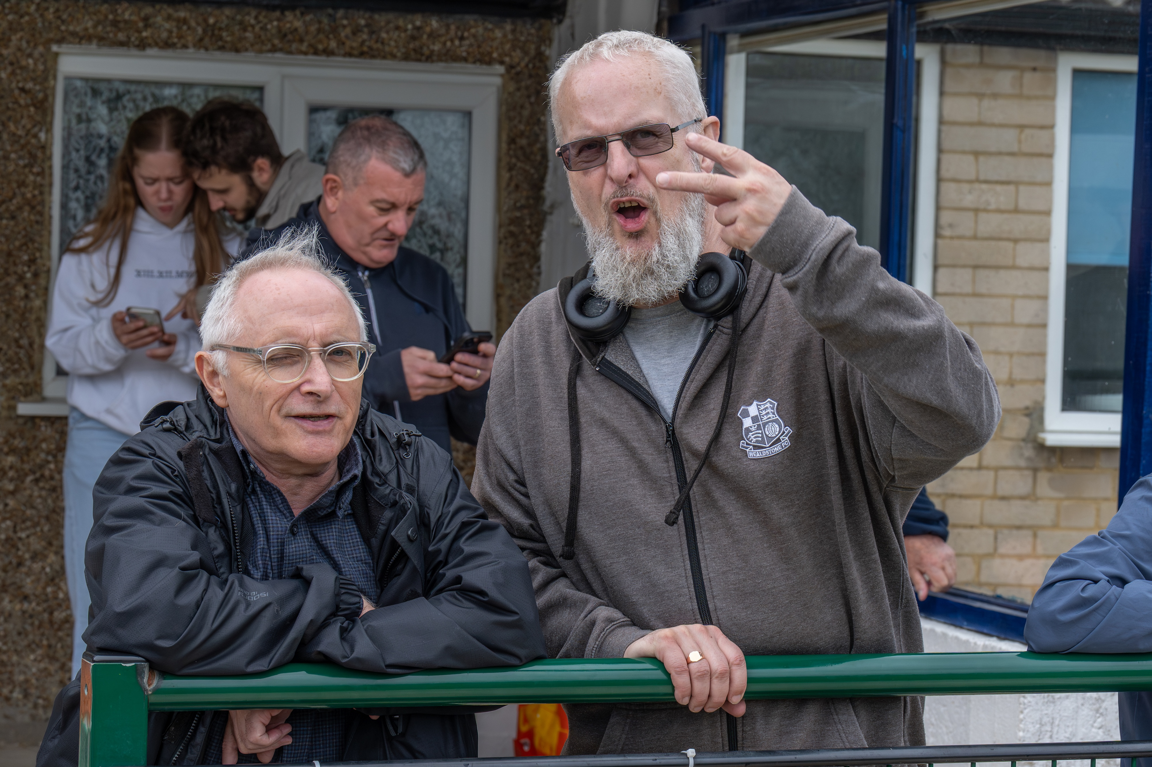 Stones fans advising the HT score!