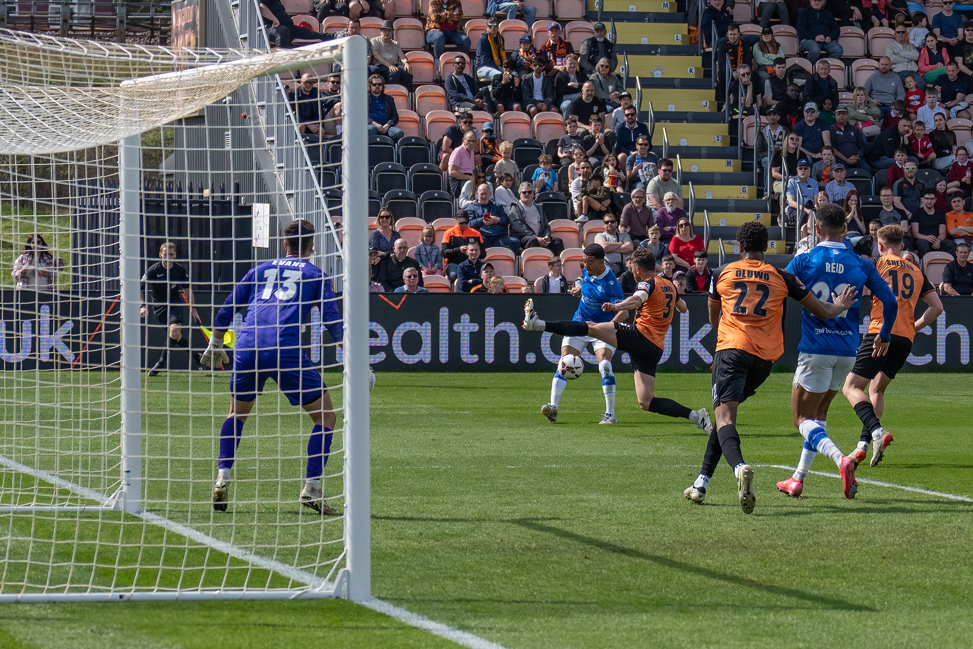 Dom Hutchinson sends over a teasing cross......