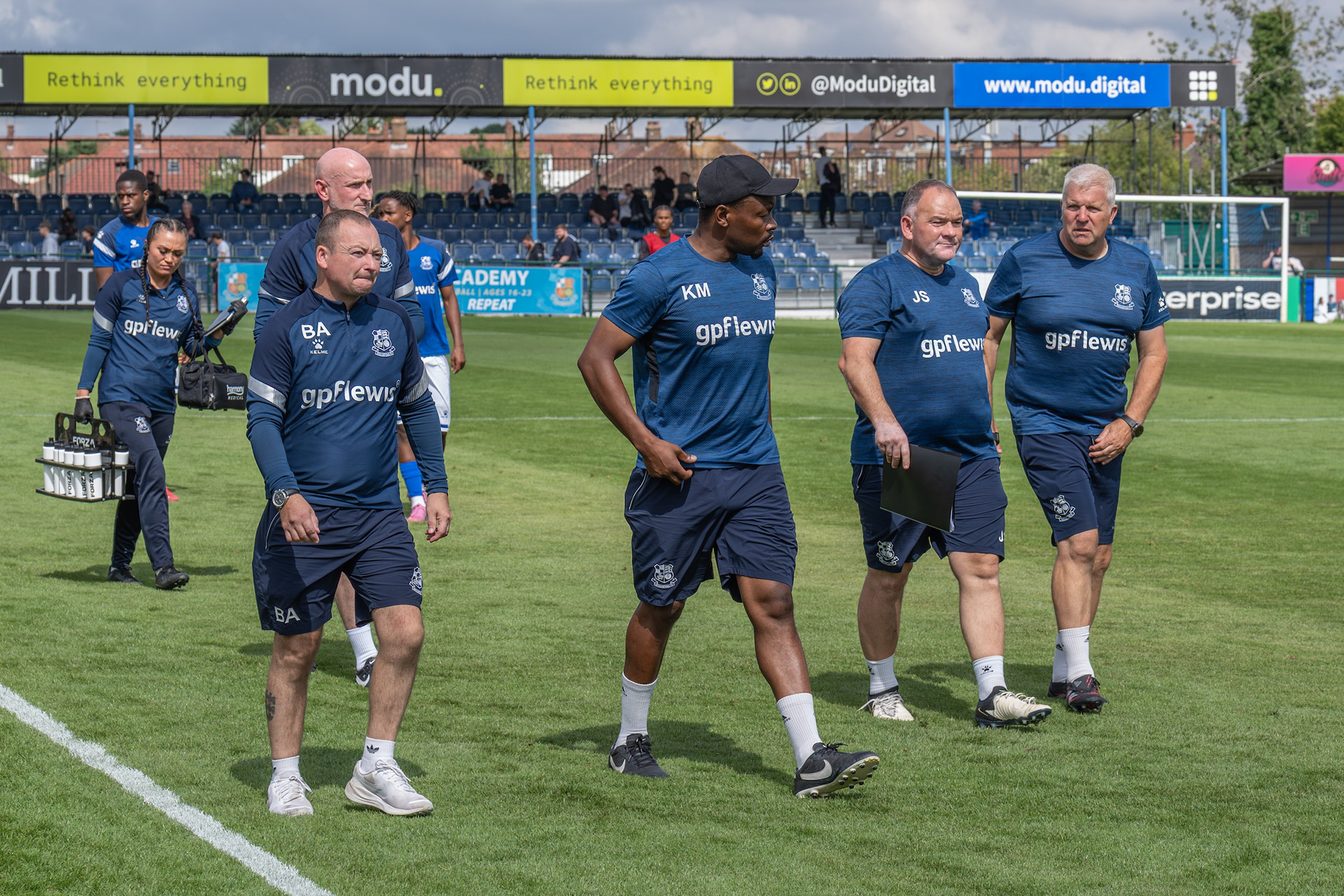 Management Team head off for a HT cuppa