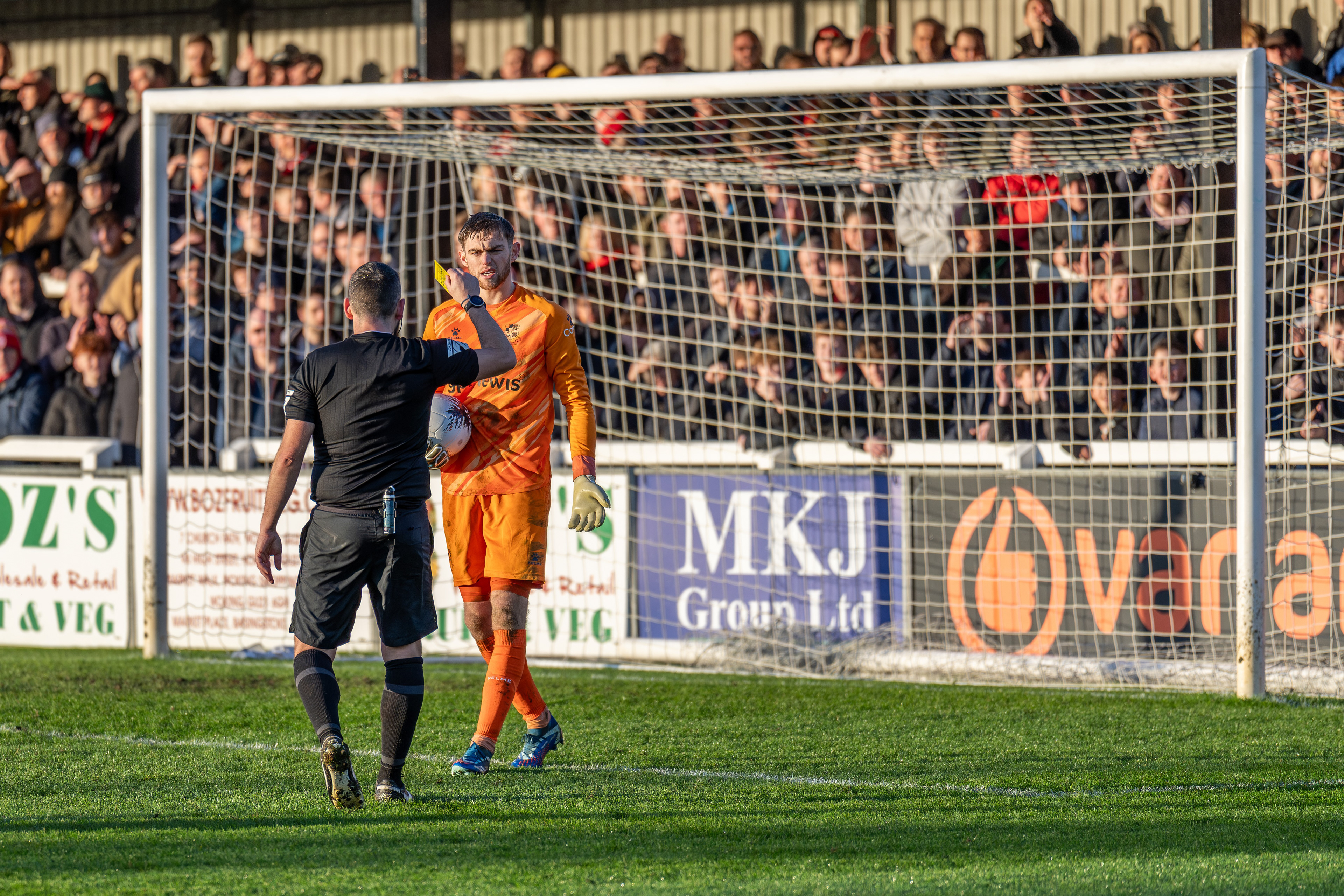 Yellow card for Marcus Dewhurst