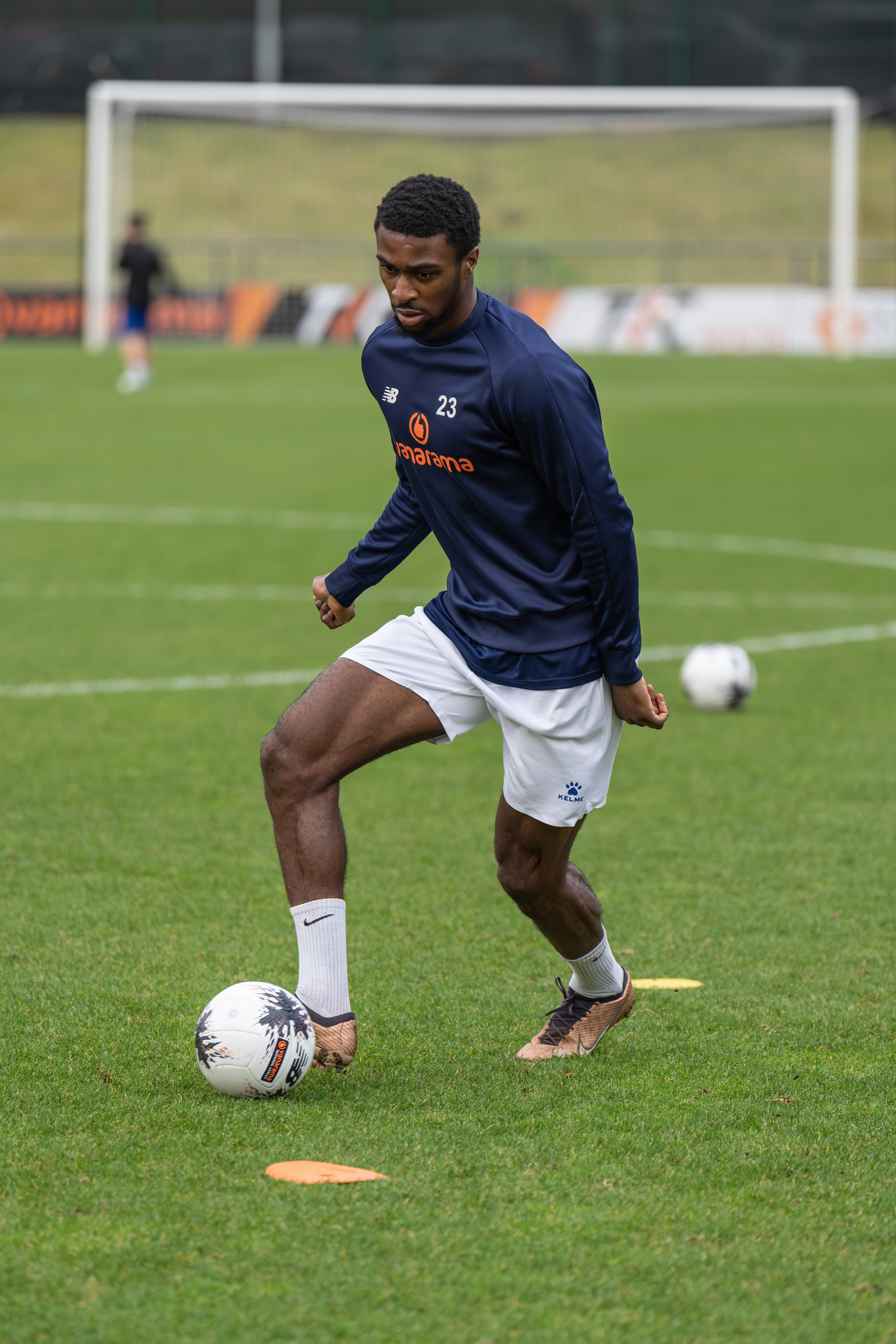 Putting on a show even in the warm up