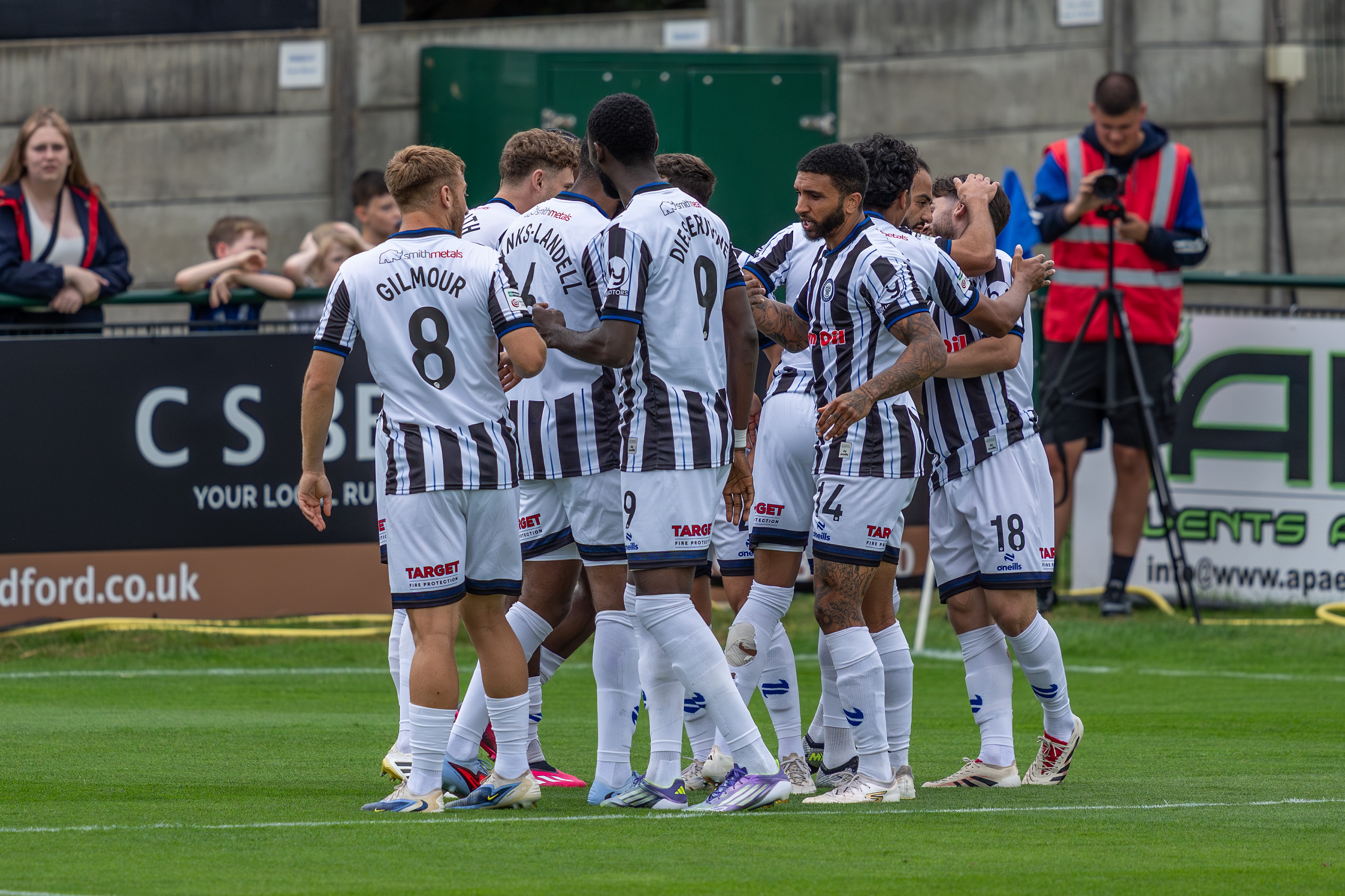 ....and celebrates with with teammates