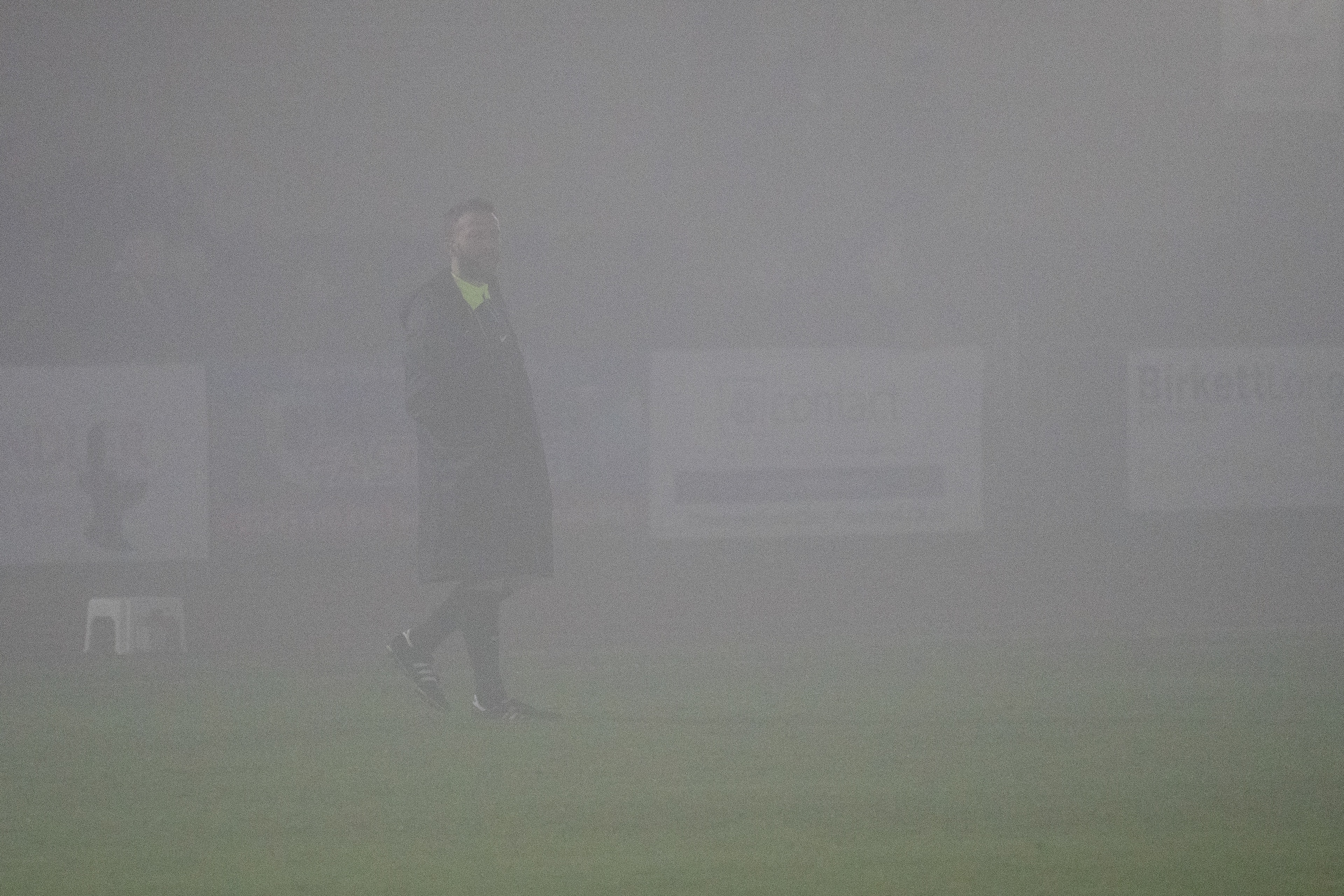 Officials checking conditions