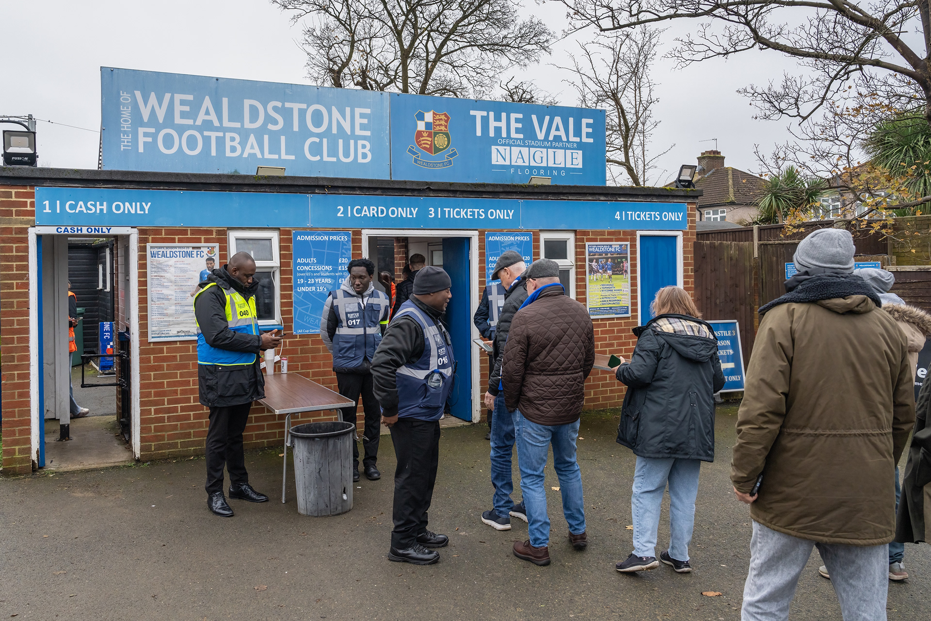 Home fans arriving early