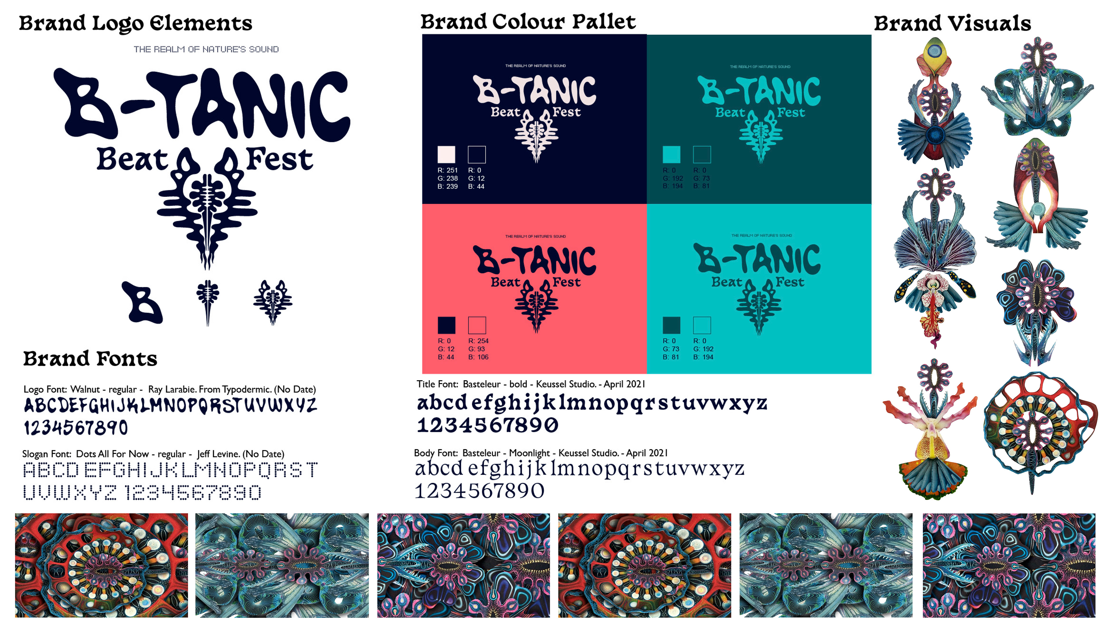 Final brand identity sketchbook development
