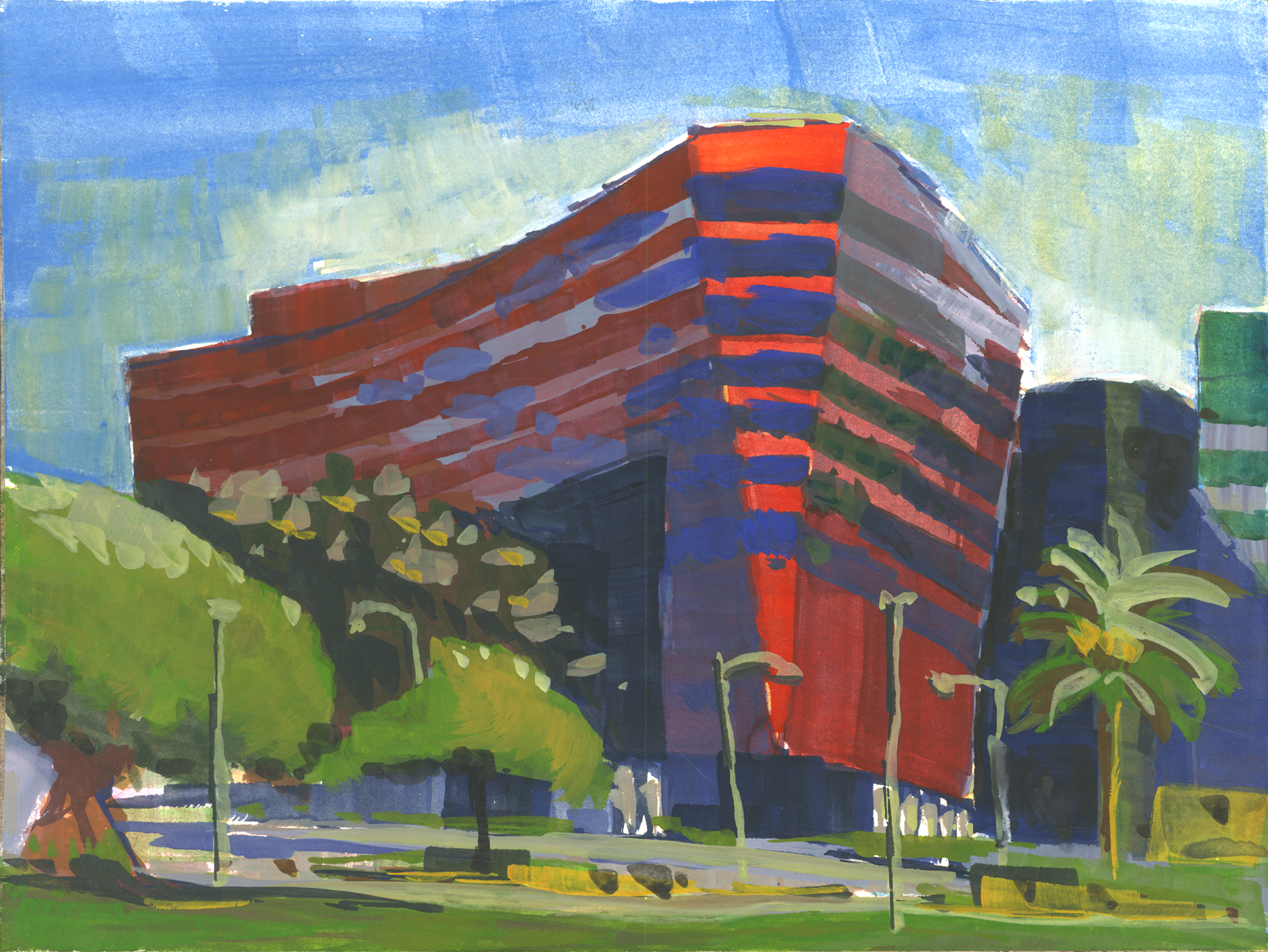 The Red Green and Blue Buildings (Pacific Design Center)