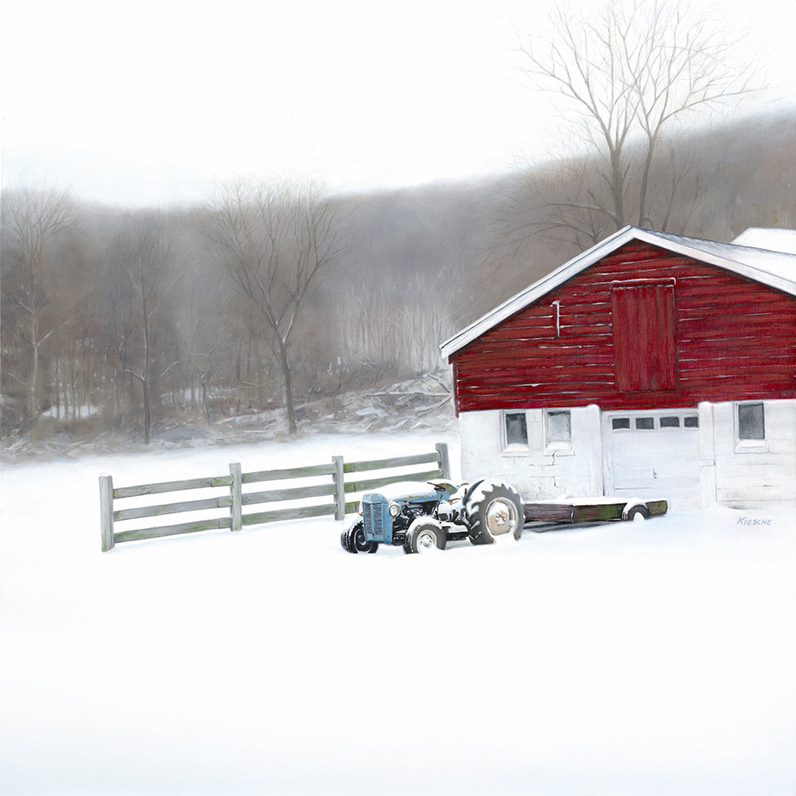 Red Fox Stables, 24"x24”, Oil on canvas. Reproductions available only.