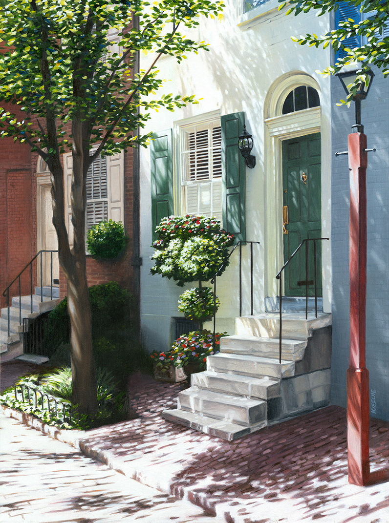 Old City, 24"x18”, Oil on canvas. Original and reproductions available.