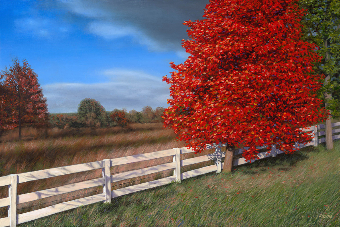 Autumn in Long Valley, 20"x30”, Oil on canvas. Original and reproductions available.