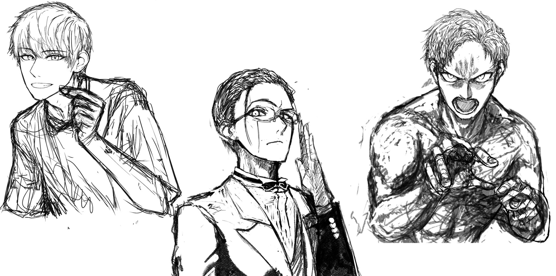 線画ラフ
