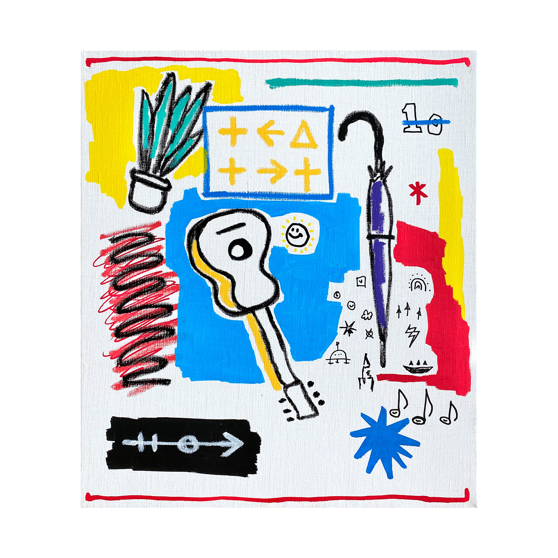 OBJECT - ALWAYS RIOPIA — Acrylic, Oil and Paint on canvas. 53 x 46 cm. 2020.