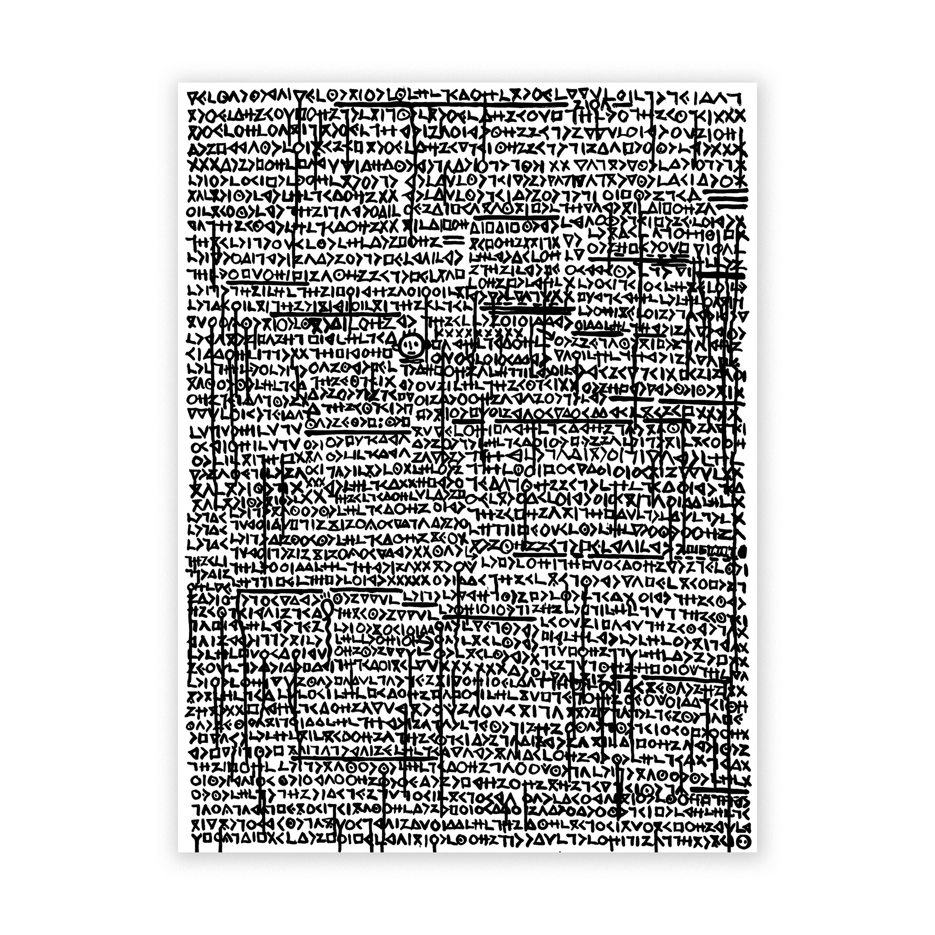 The Story I — Ink on canvas. 100 x 72.7 cm. 2016.