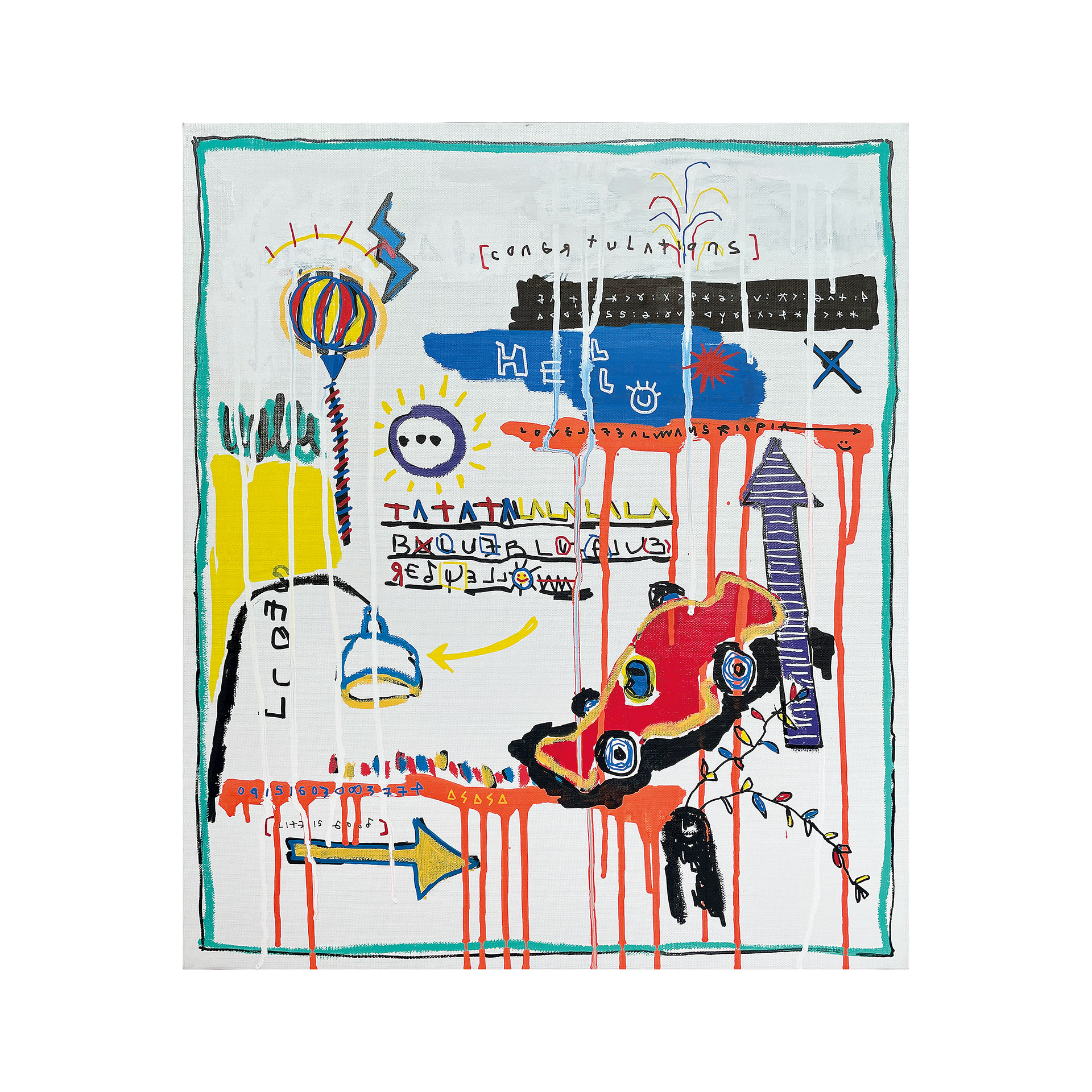 Street Light — Acrylic, Oil and Paint on canvas. 53 x 45.5 cm. 2021.