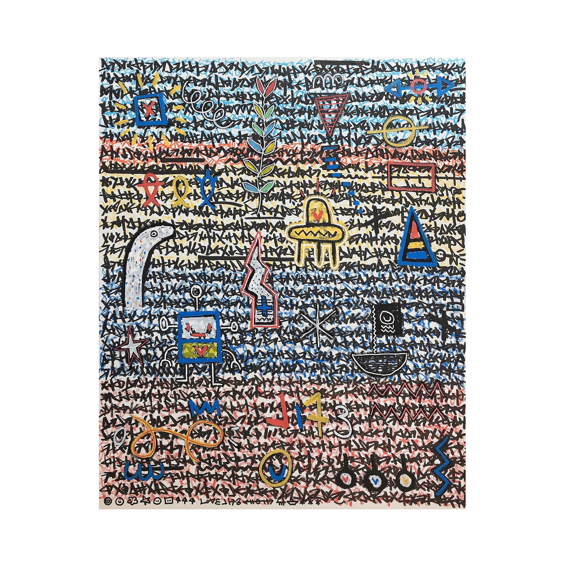 Trust Your Heart - ALWAYS RIOPIA — Acrylic, acrylic marker, solid paint marker on canvas. 80.0 x 65.0cm. 2019.