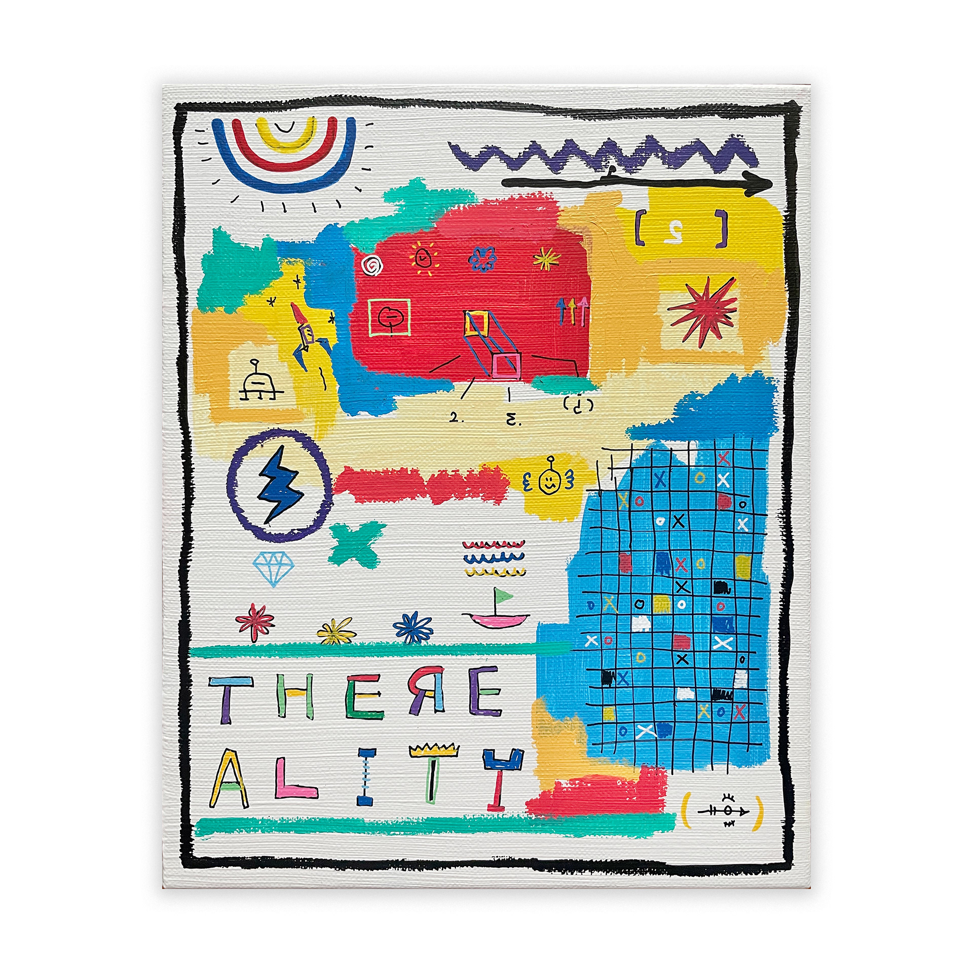 The Reality No.2 — Acrylic and Paint on canvas. 27.3 x 22.0 cm. 2021.