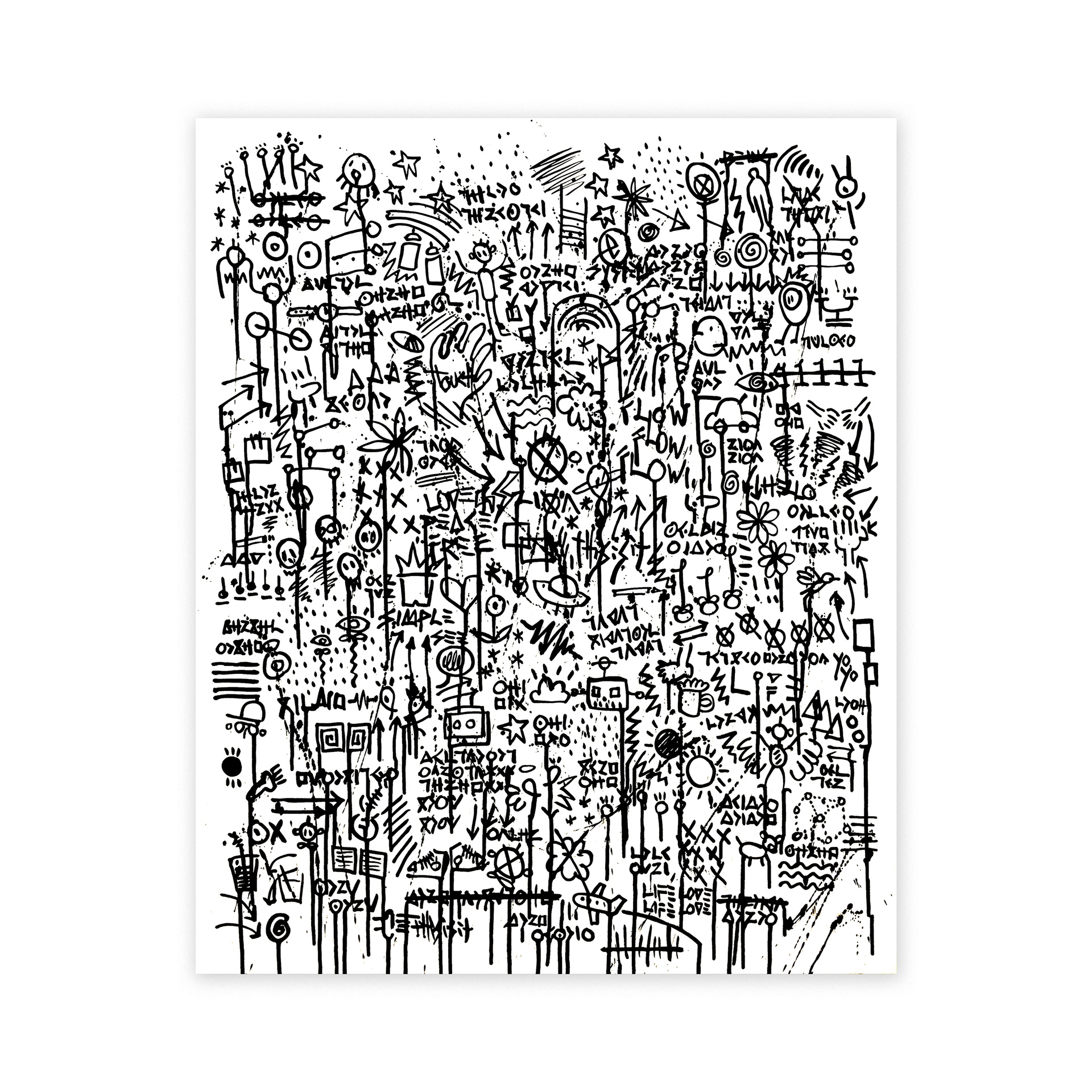 The Flow II — Ink on canvas. 90.9 X 72.7 cm. 2016.