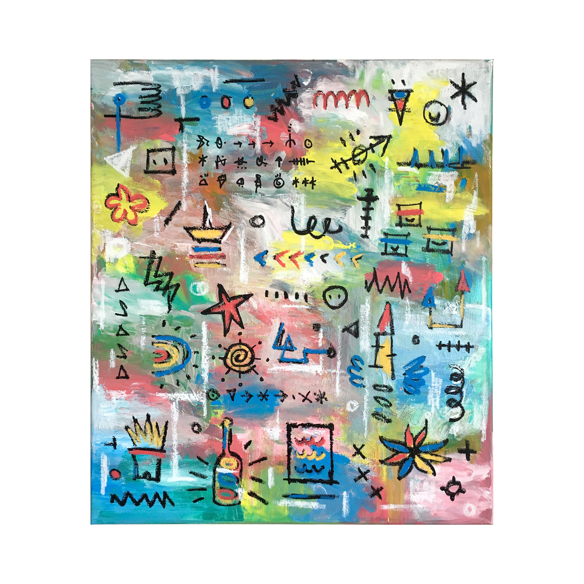 WITH JAZZ - ALWAYS RIOPIA — Acrylic, Paint on canvas. 53 x 46 cm. 2019.