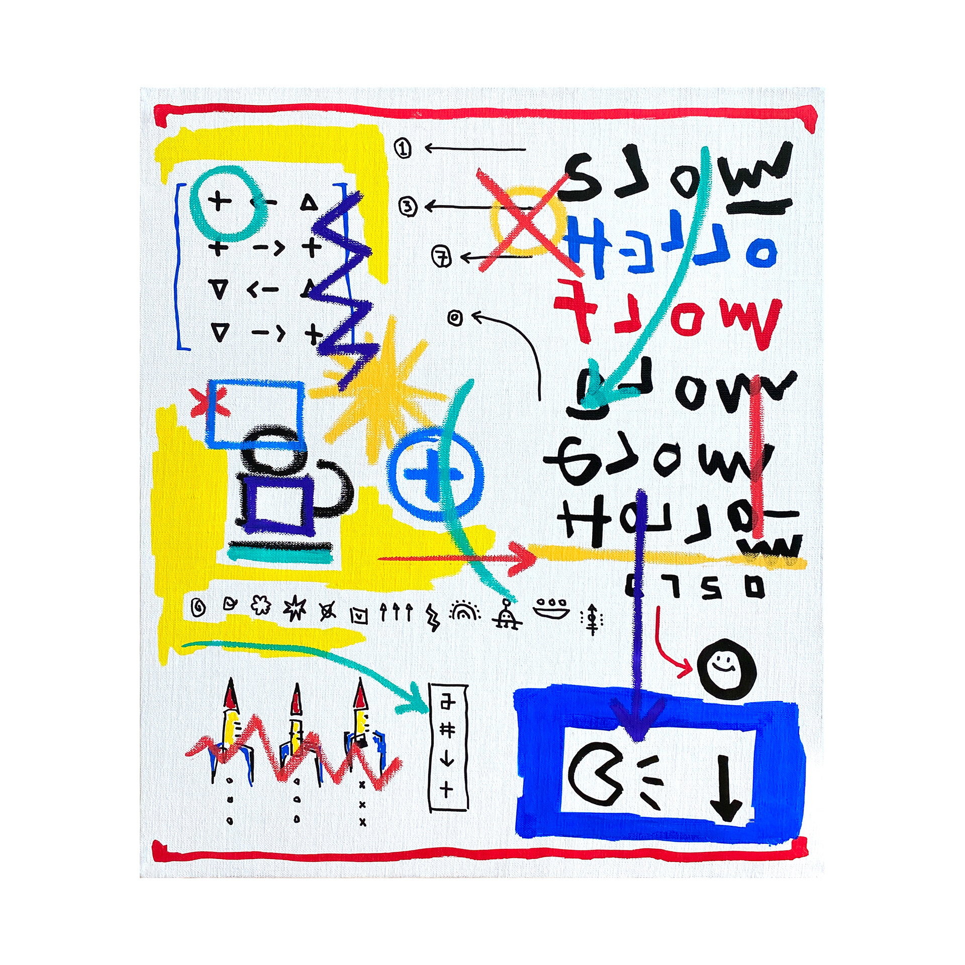 HELLO - ALWAYS RIOPIA — Acrylic, Oil and Paint on canvas. 53 x 46 cm. 2020.