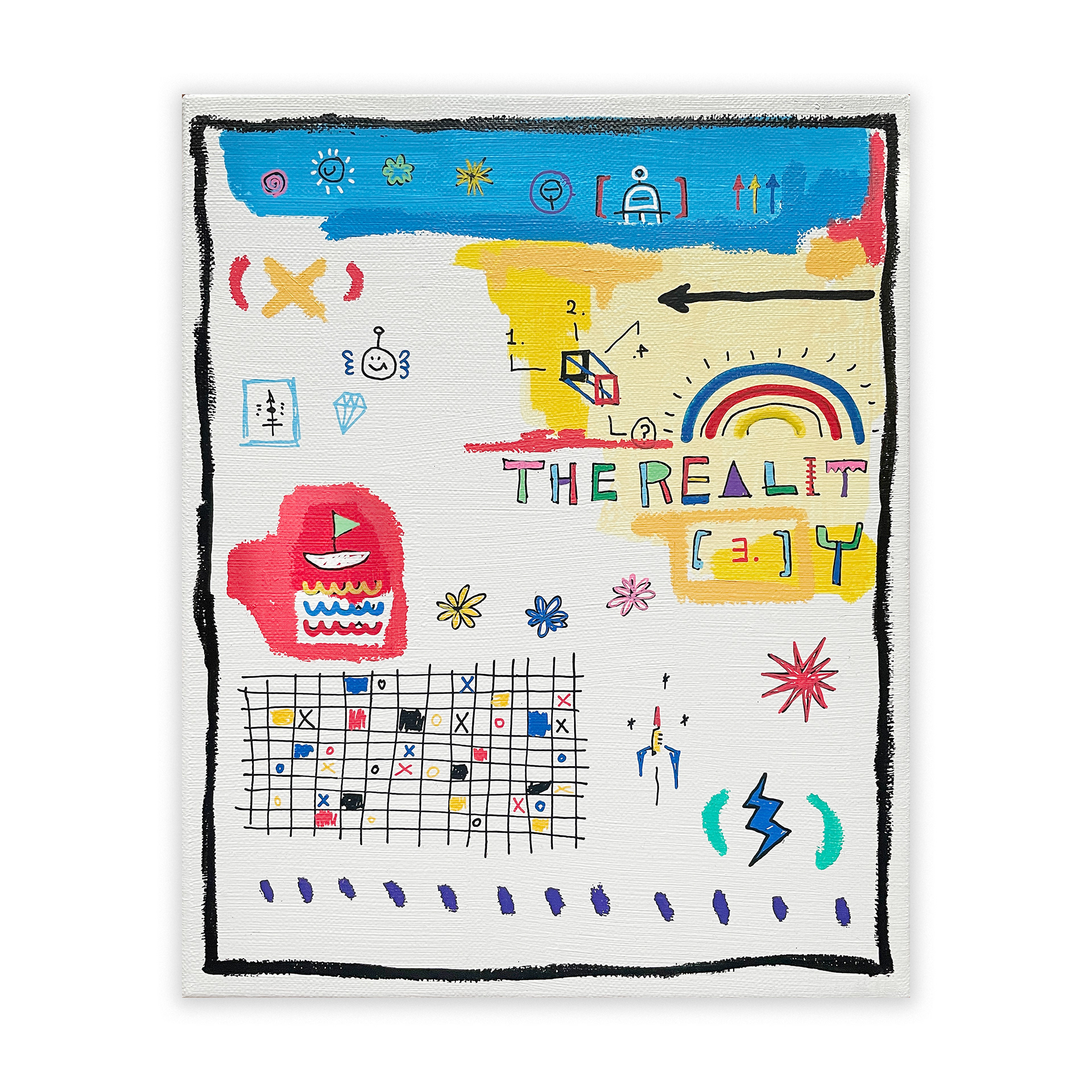 The Reality No.3 — Acrylic and Paint on canvas. 27.3 x 22.0 cm. 2021.