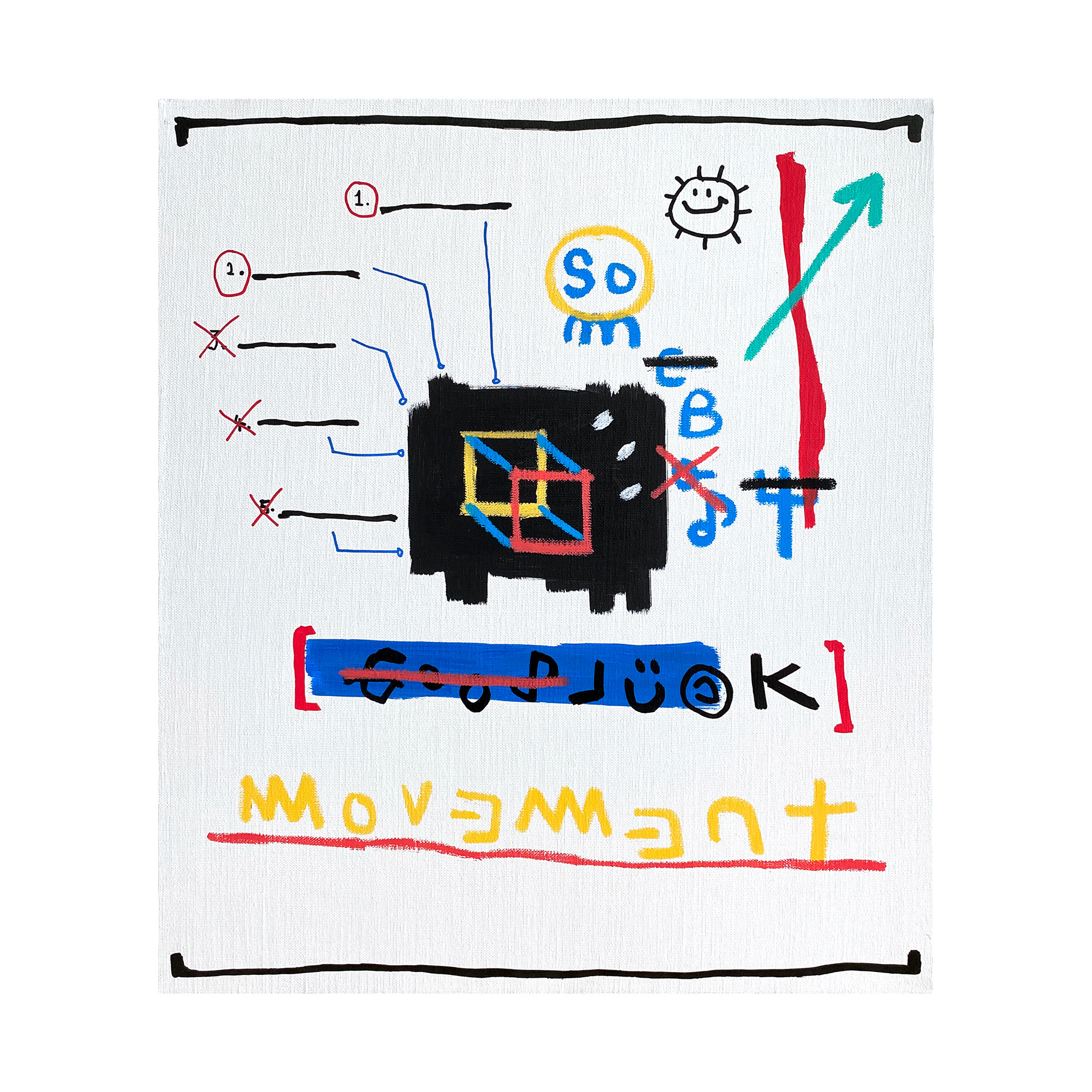 MOVEMENT - ALWAYS RIOPIA — Acrylic, Oil and Paint on canvas. 53 x 46 cm. 2020.