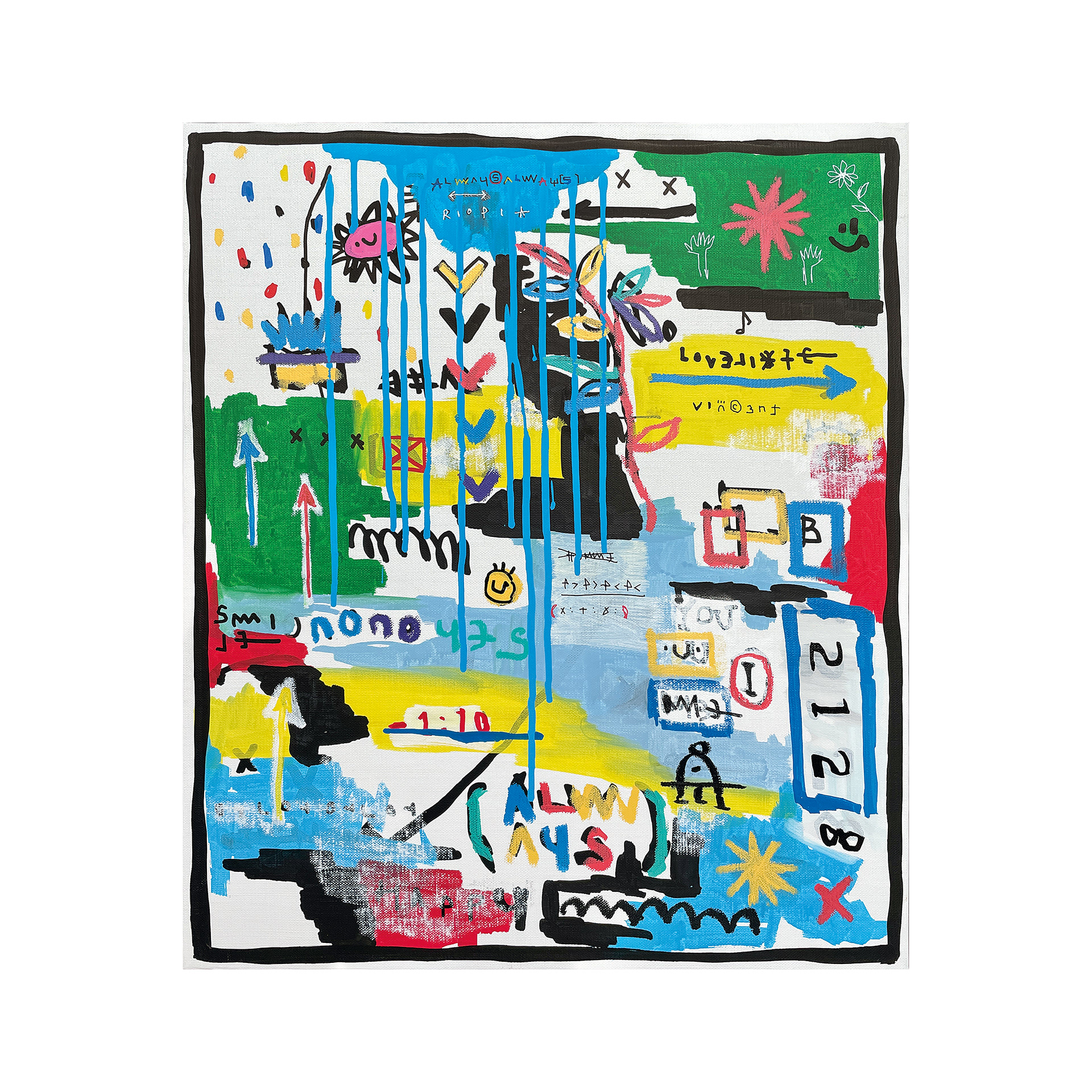 NO NO YES — Acrylic, Oil and Paint on canvas. 53 x 45.5 cm. 2021.