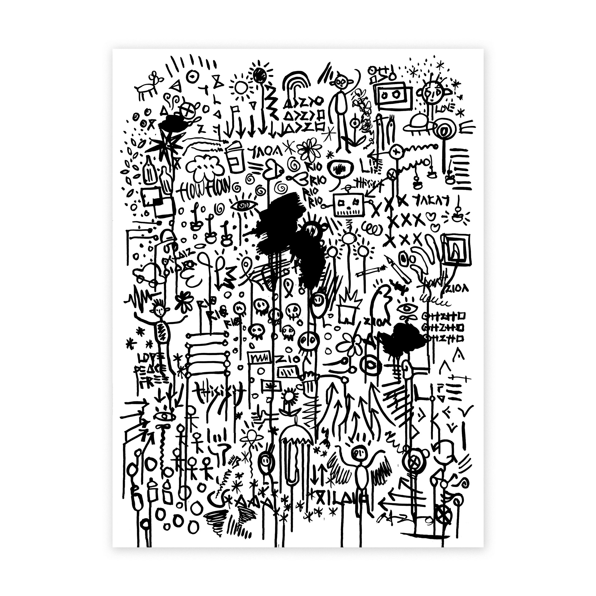 The Flow I — Ink on canvas. 100 x 72.7 cm. 2016.