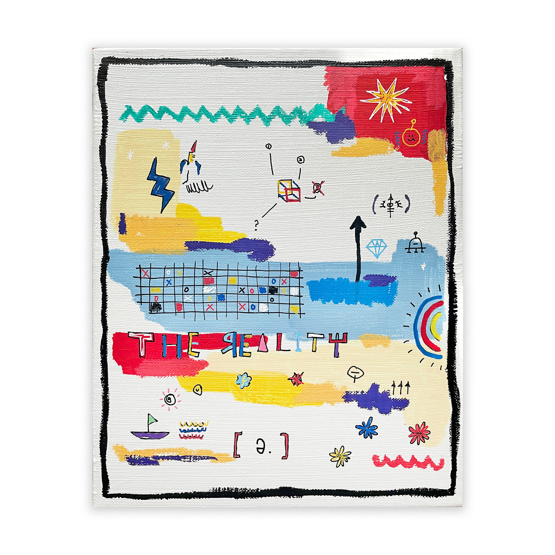 The Reality No.6 — Acrylic and Paint on canvas. 27.3 x 22.0 cm. 2021.