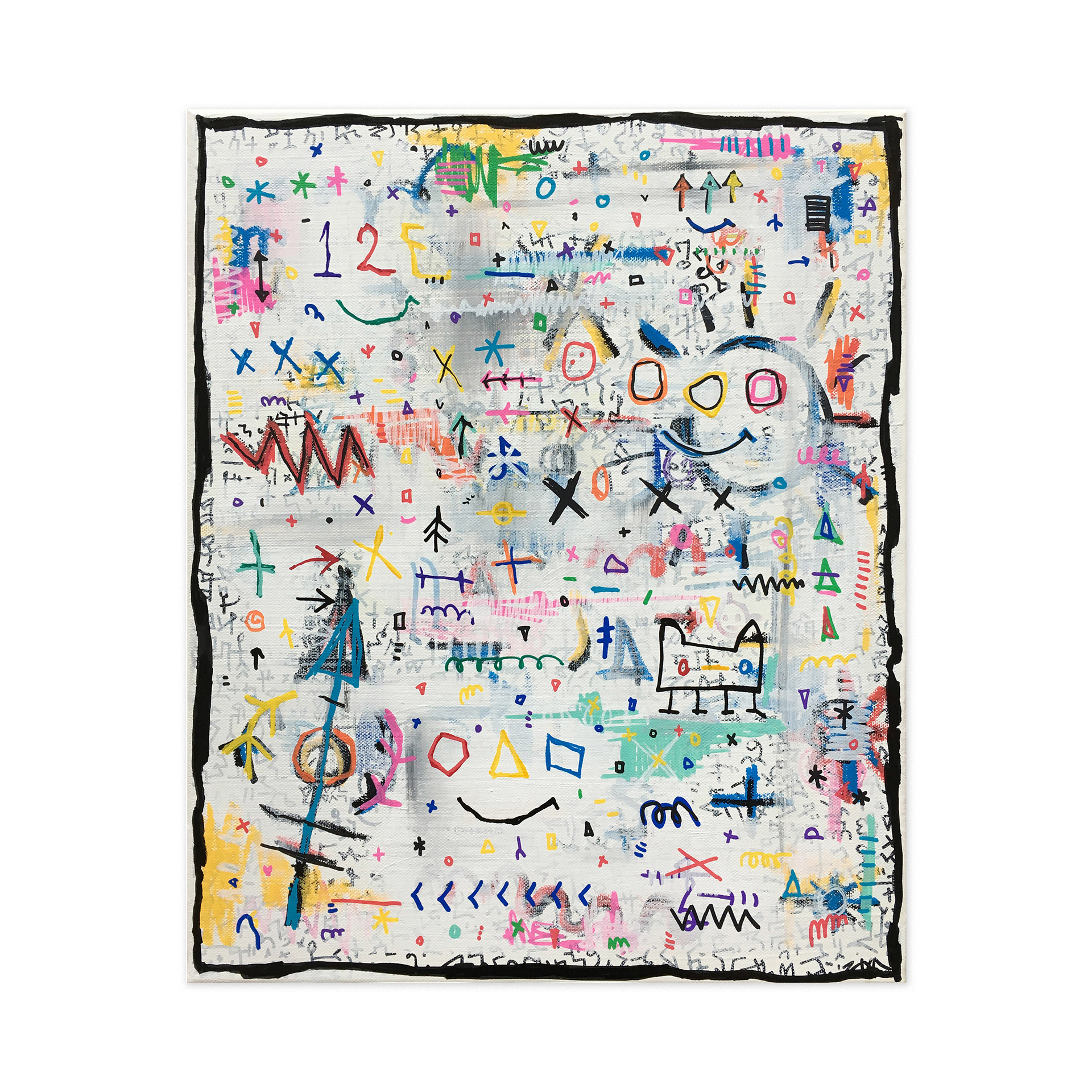 GO MY WAY - ALWAYS RIOPIA — Acrylic, Ink, Paint on canvas. 45 x 38 cm. 2019.