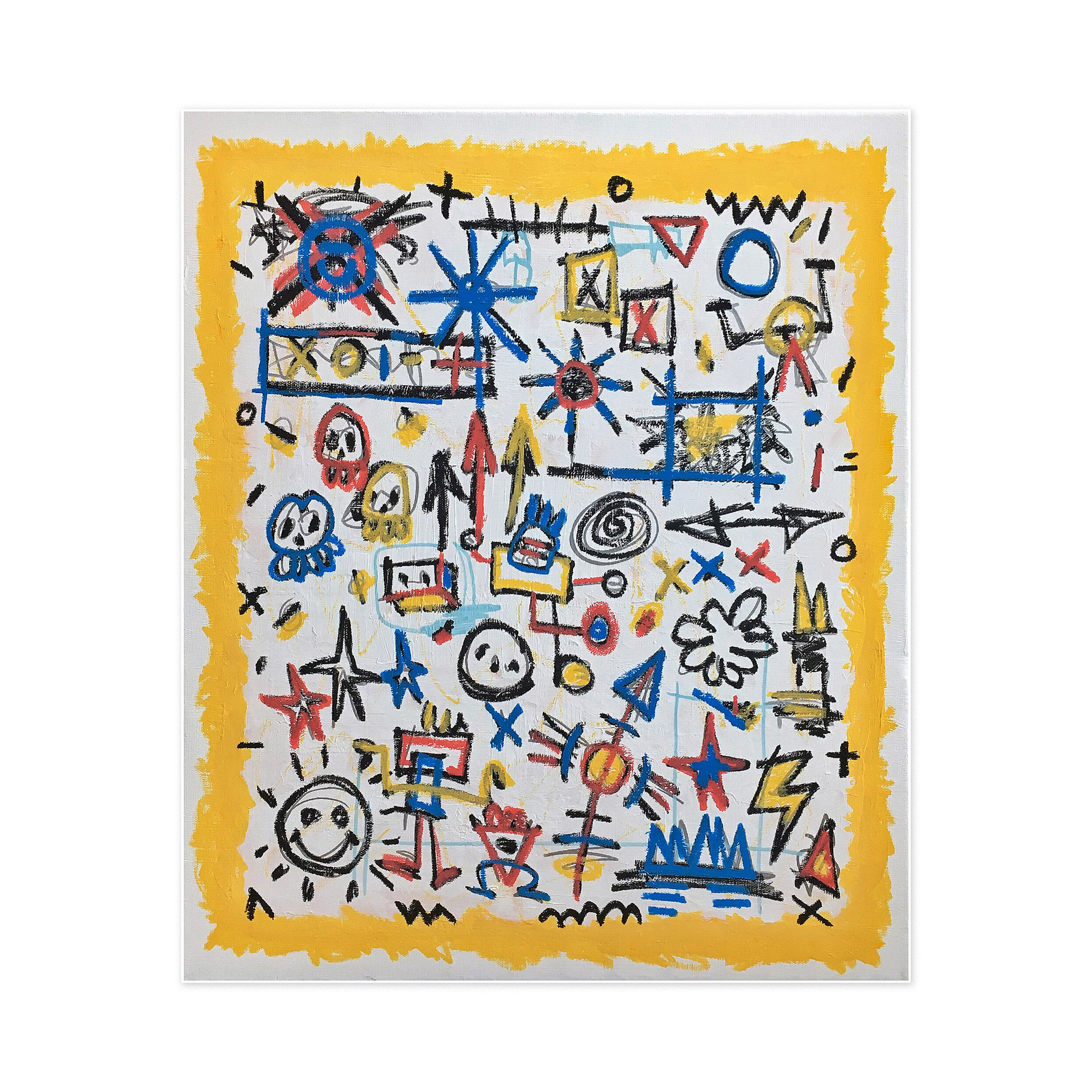 RUDDER - ALWAYS RIOPIA — Acrylic, Ink, Paint on canvas. 53 x 46 cm. 2018.