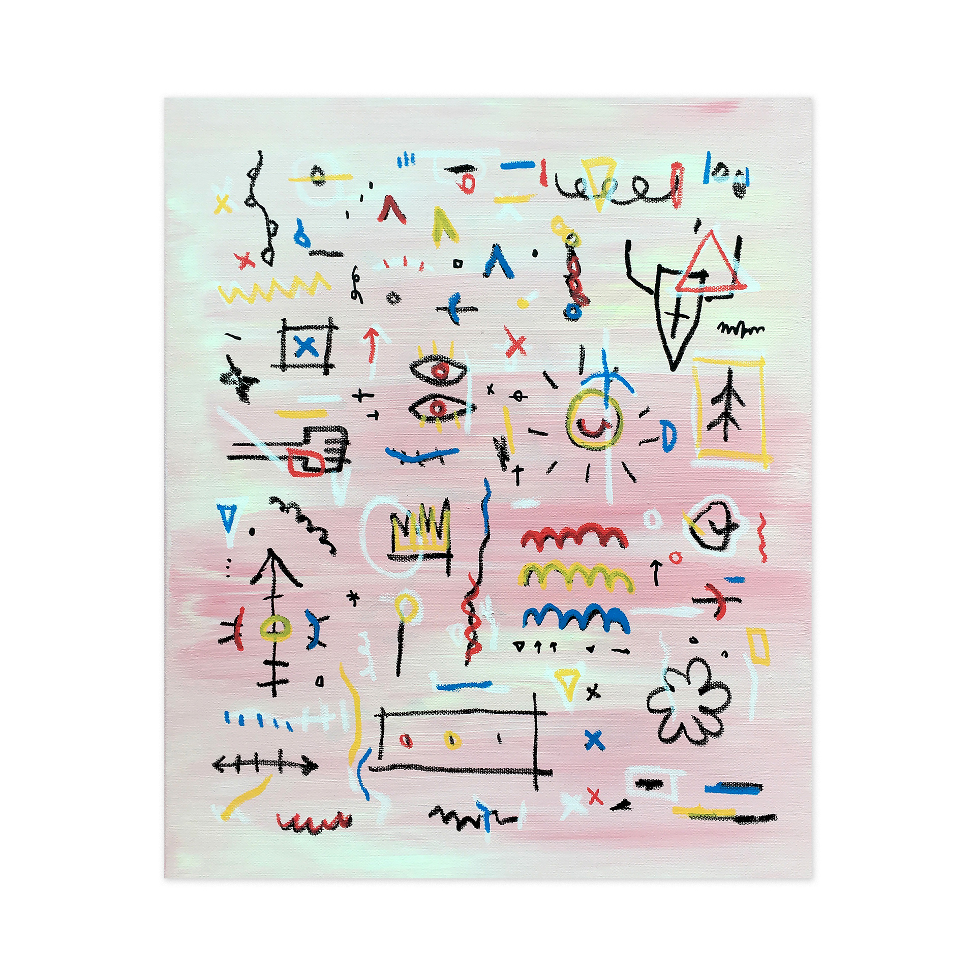 FOLLOW THE SOUL - ALWAYS RIOPIA — Acrylic, Ink, Paint on canvas. 45 x 38 cm. 2019.