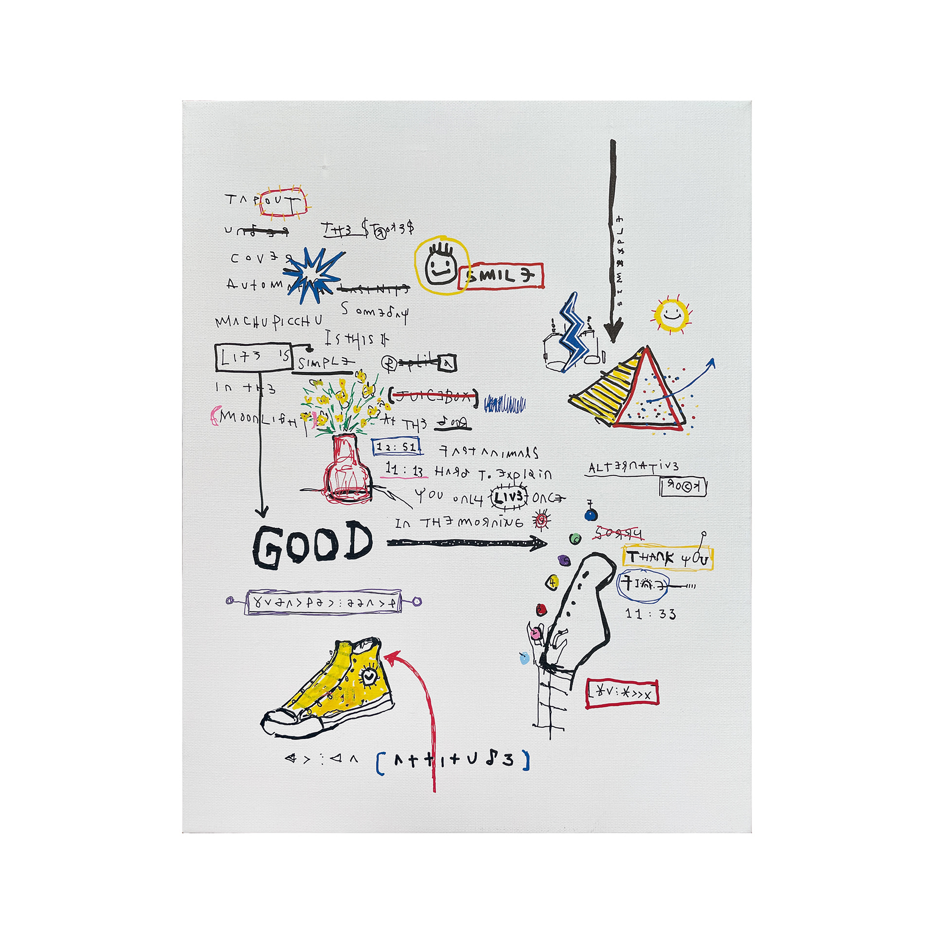 Attitude — Acrylic, Oil and Paint on canvas. 40.9 x 31.8 cm. 2021.