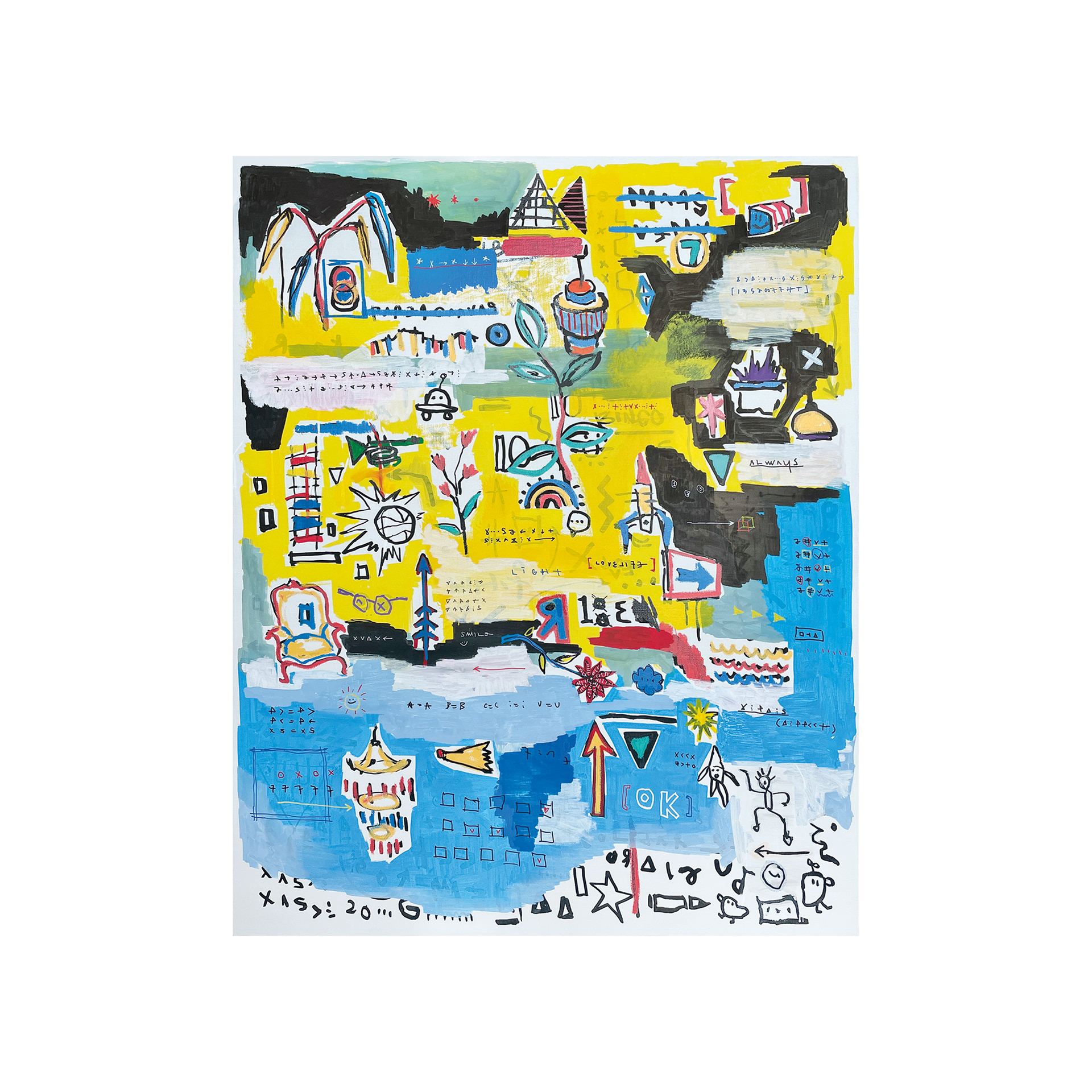 또비 (TTOBEE) — Acrylic, Oil and Paint on canvas. 100 x 80.3 cm. 2021.