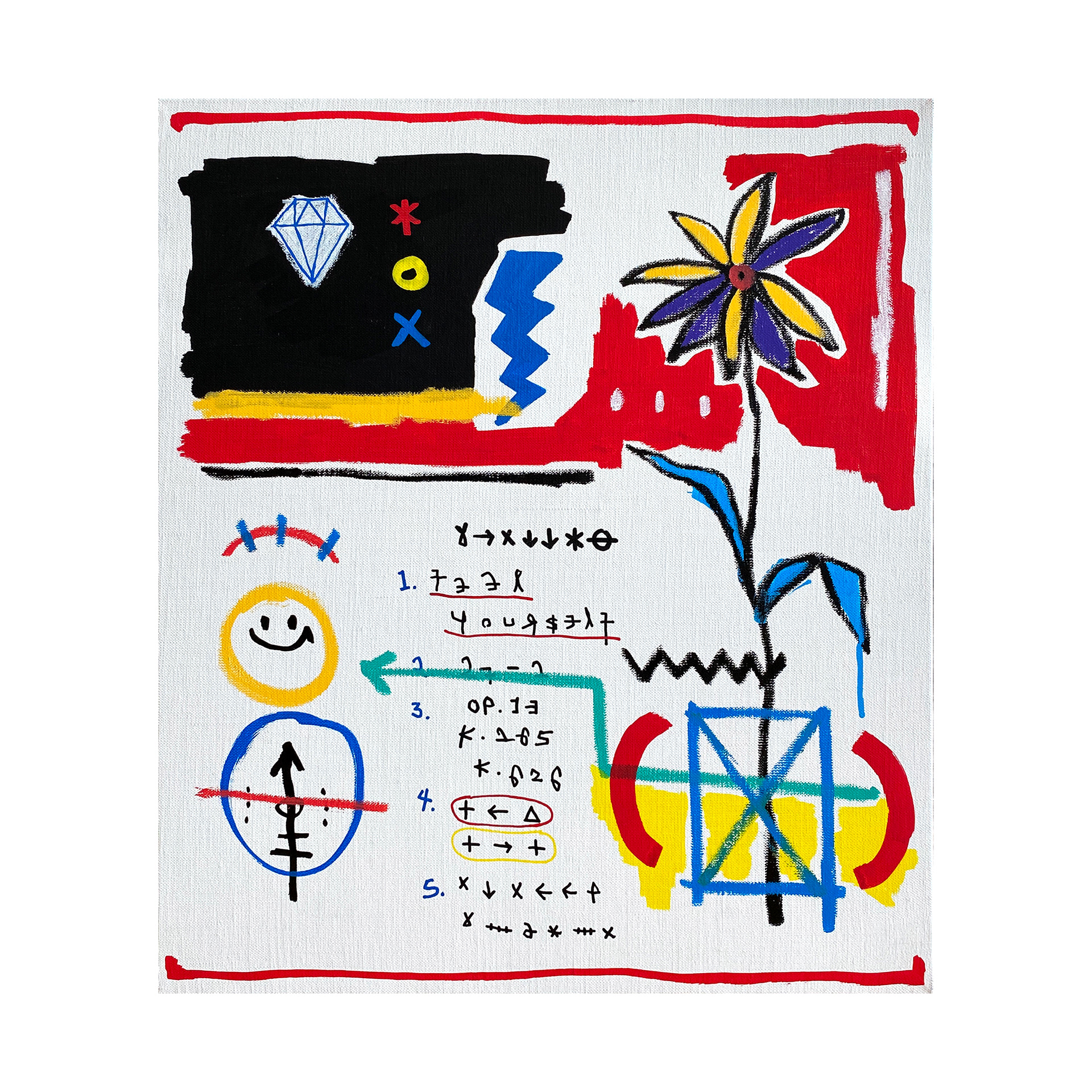 OP13 - ALWAYS RIOPIA — Acrylic, Oil and Paint on canvas. 53 x 46 cm. 2020.