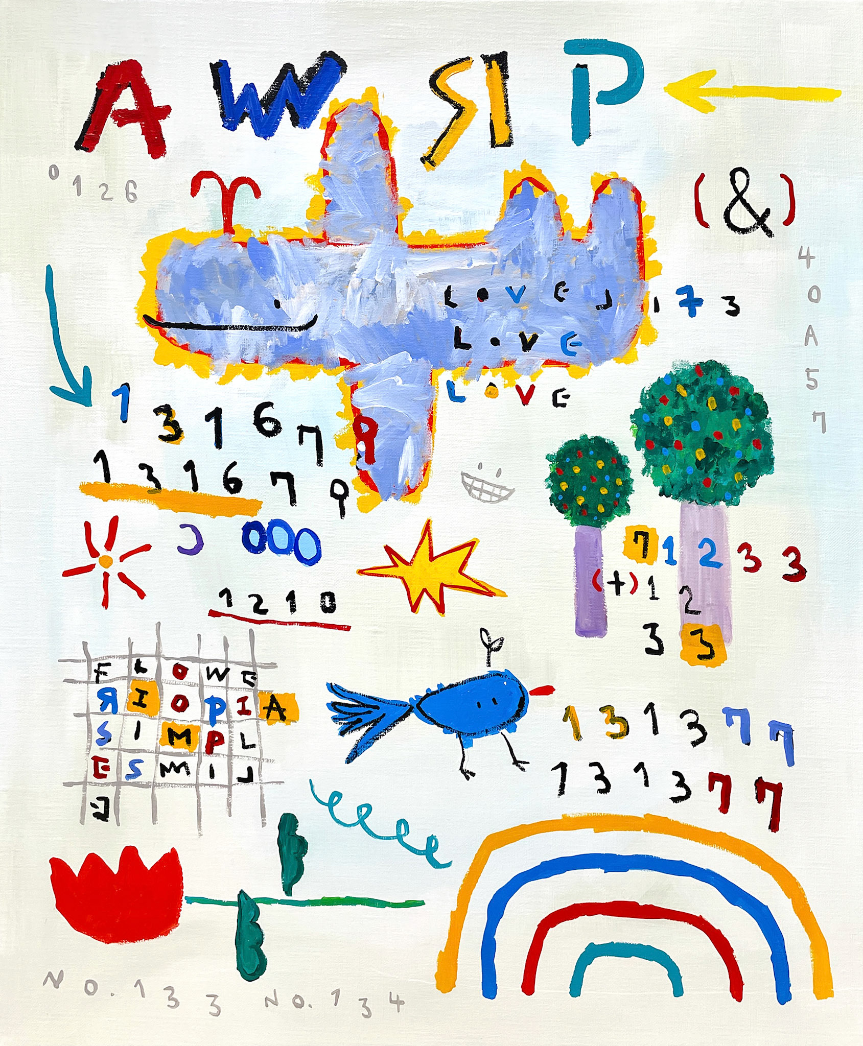 [비행고래] 60.6 x 50.0 cm (12F) Acrylic on canvas 2022