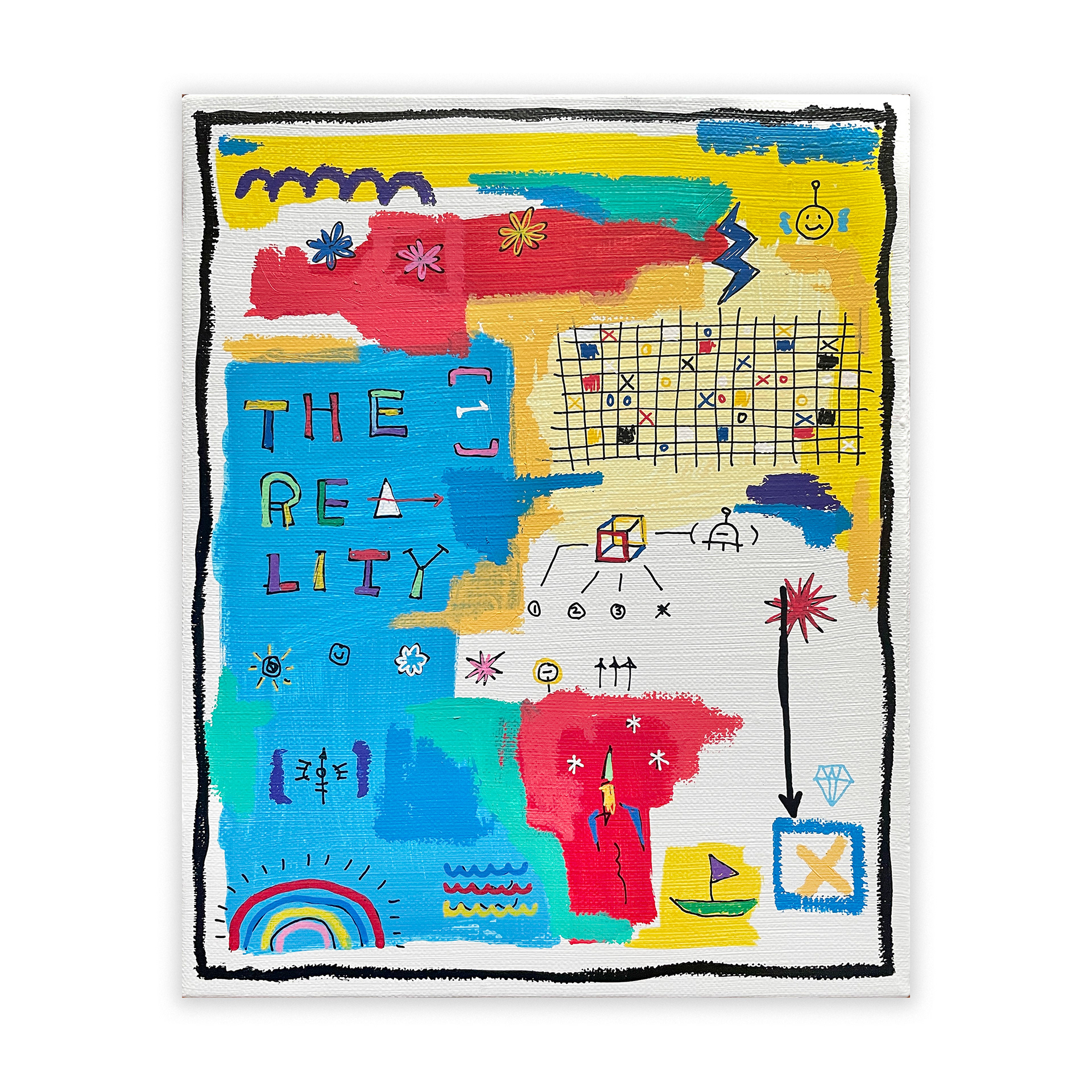 The Reality No.1 — Acrylic and Paint on canvas. 27.3 x 22.0 cm. 2021.