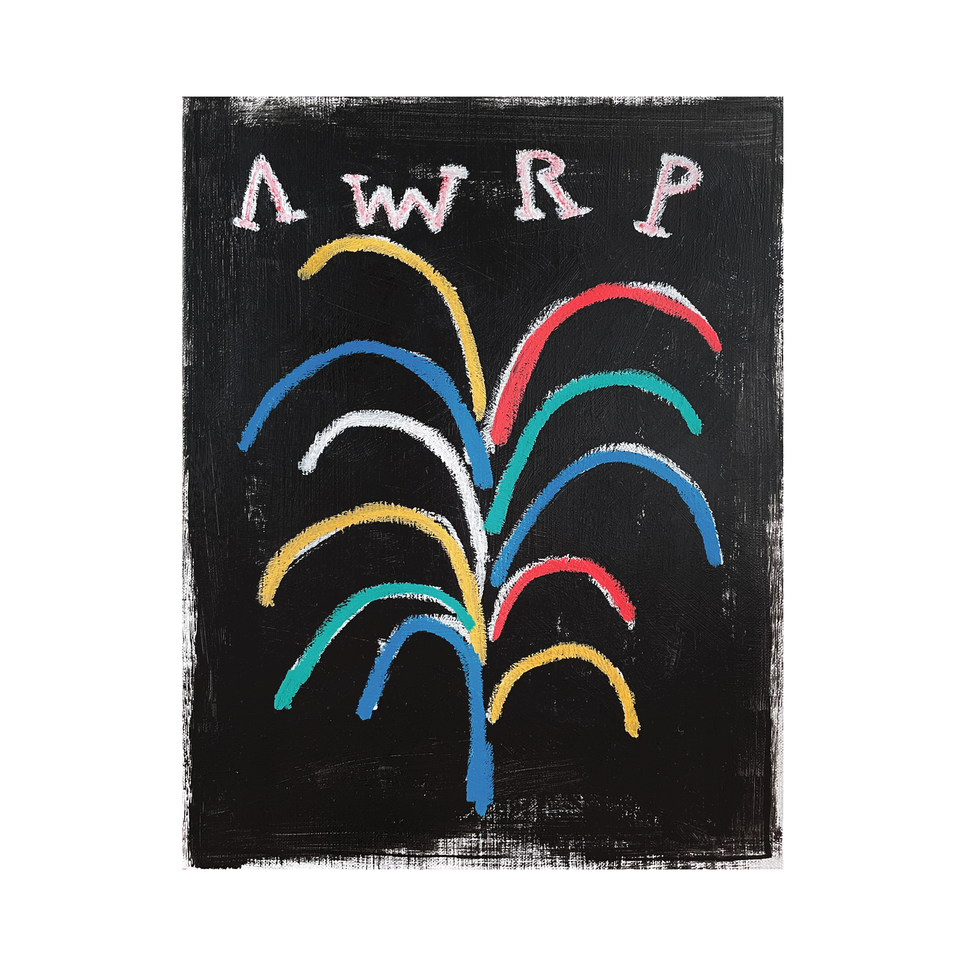 AWRP 01 — Acrylic, solid paint marker on canvas. 40.9 x 31.8 cm. 2021.