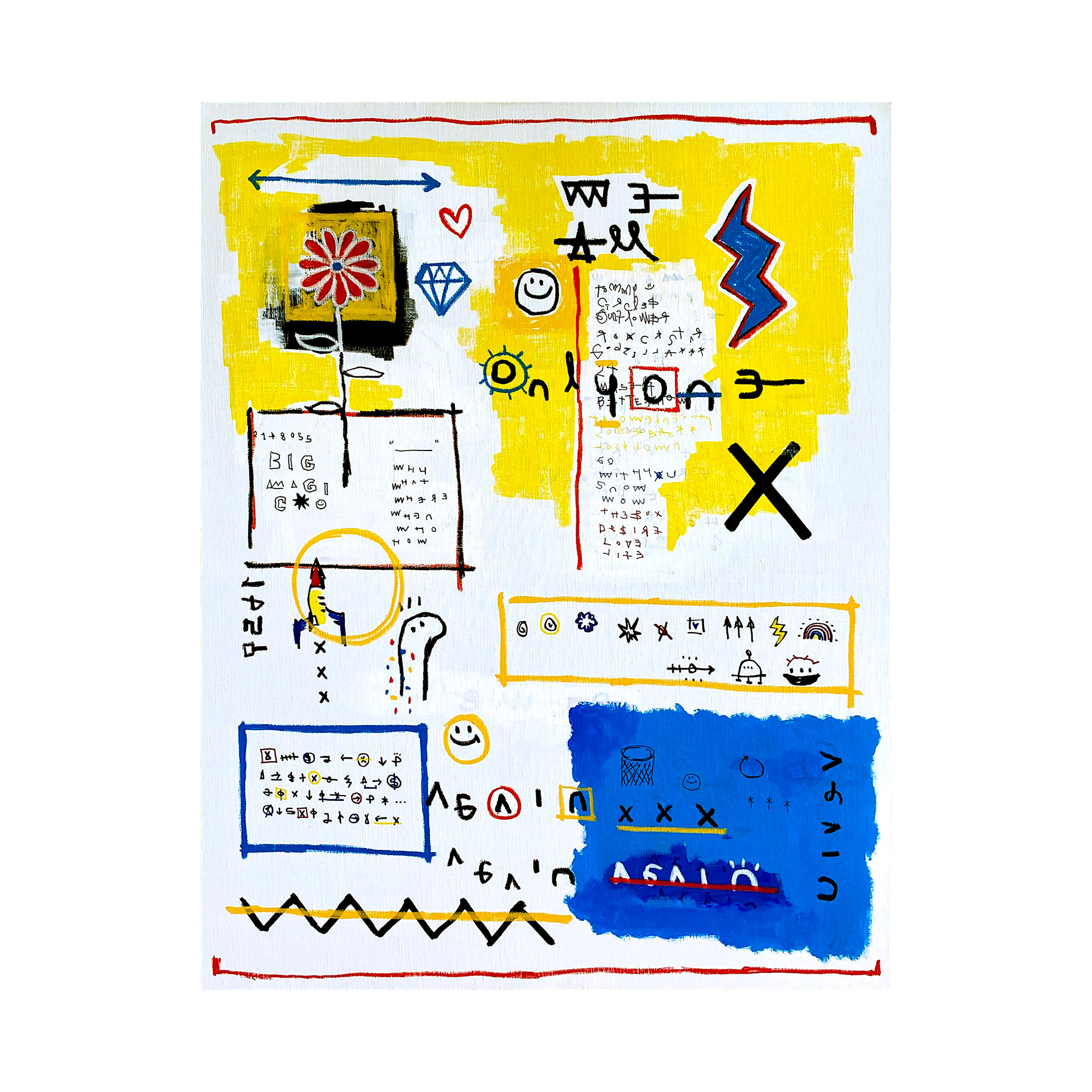 WE ALL ONLY ONE - ALWAYS RIOPIA — Acrylic, Oil, Paint on canvas. 117 x 91 cm. 2020.