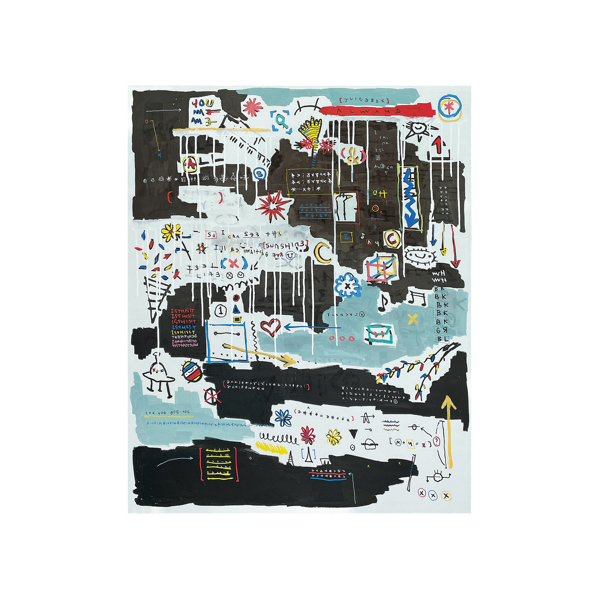 New Moon — Acrylic, Oil and Paint on canvas. 100 x 80.3 cm. 2021.