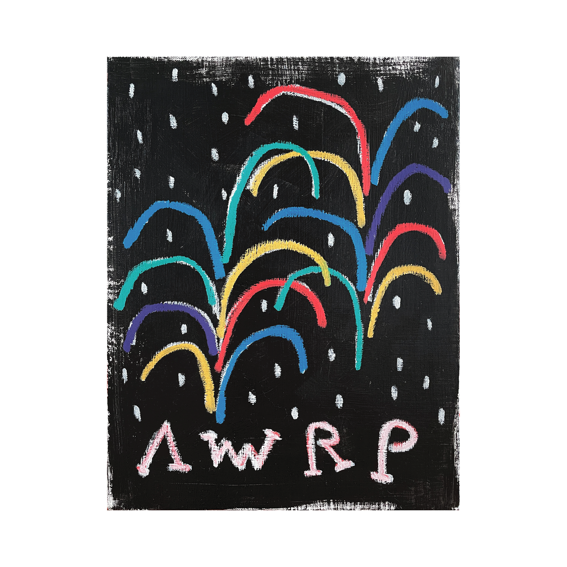 AWRP 02 — Acrylic, solid paint marker on canvas. 40.9 x 31.8 cm. 2021.