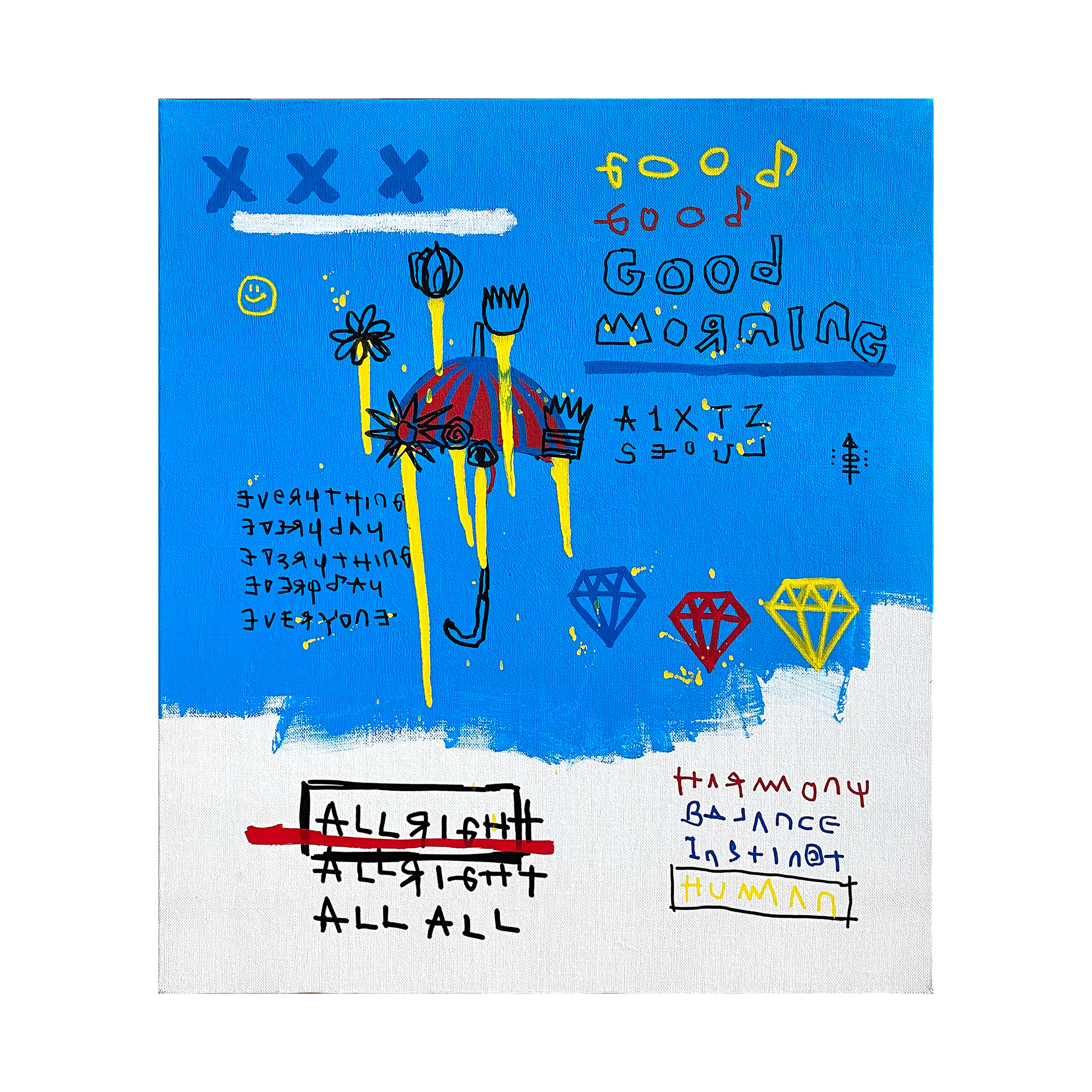 GOOD MORNING - ALWAYS RIOPIA — Acrylic, Oil and Paint on canvas. 53 x 46 cm. 2020.