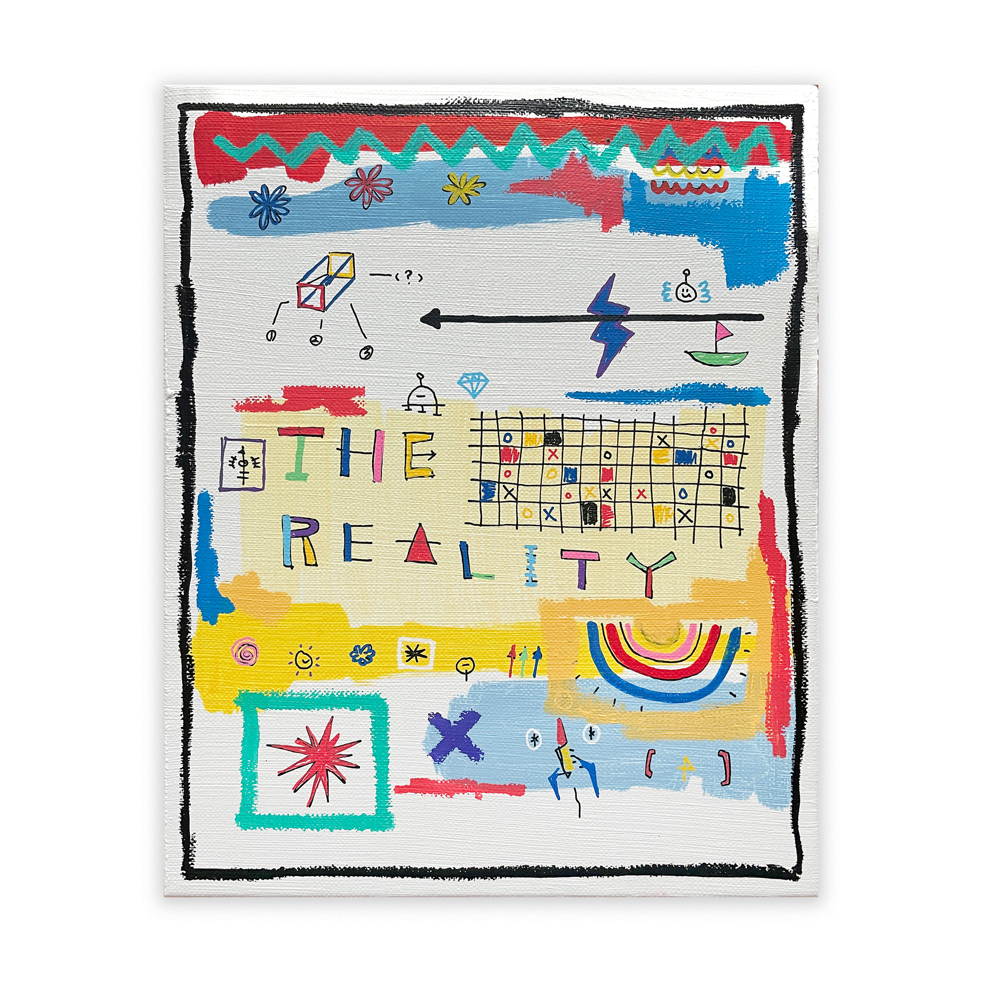 The Reality No.4 — Acrylic and Paint on canvas. 27.3 x 22.0 cm. 2021.