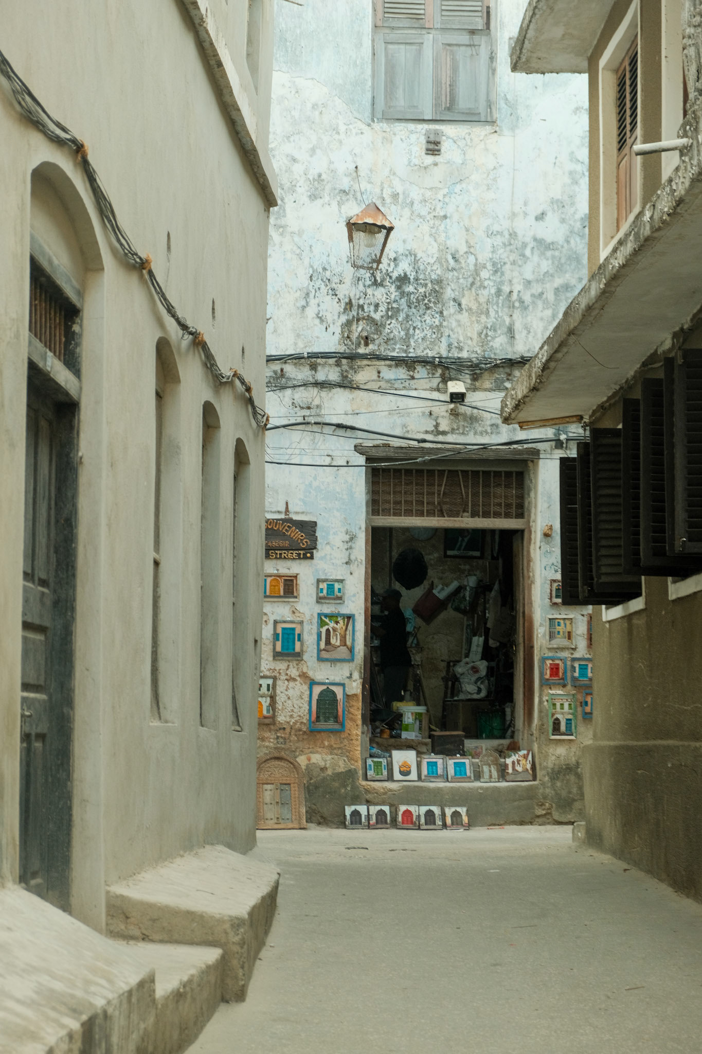 Art workshop in a narrow street