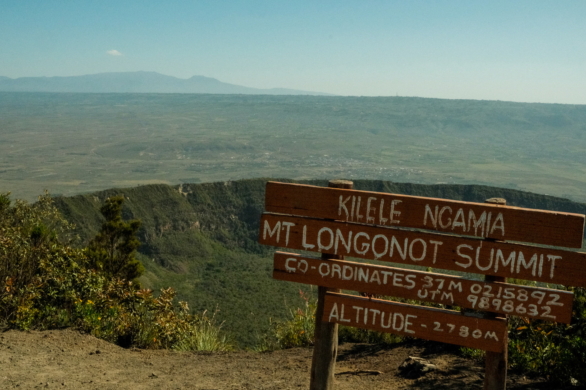 Mount Longonot summit (extinct volcano)