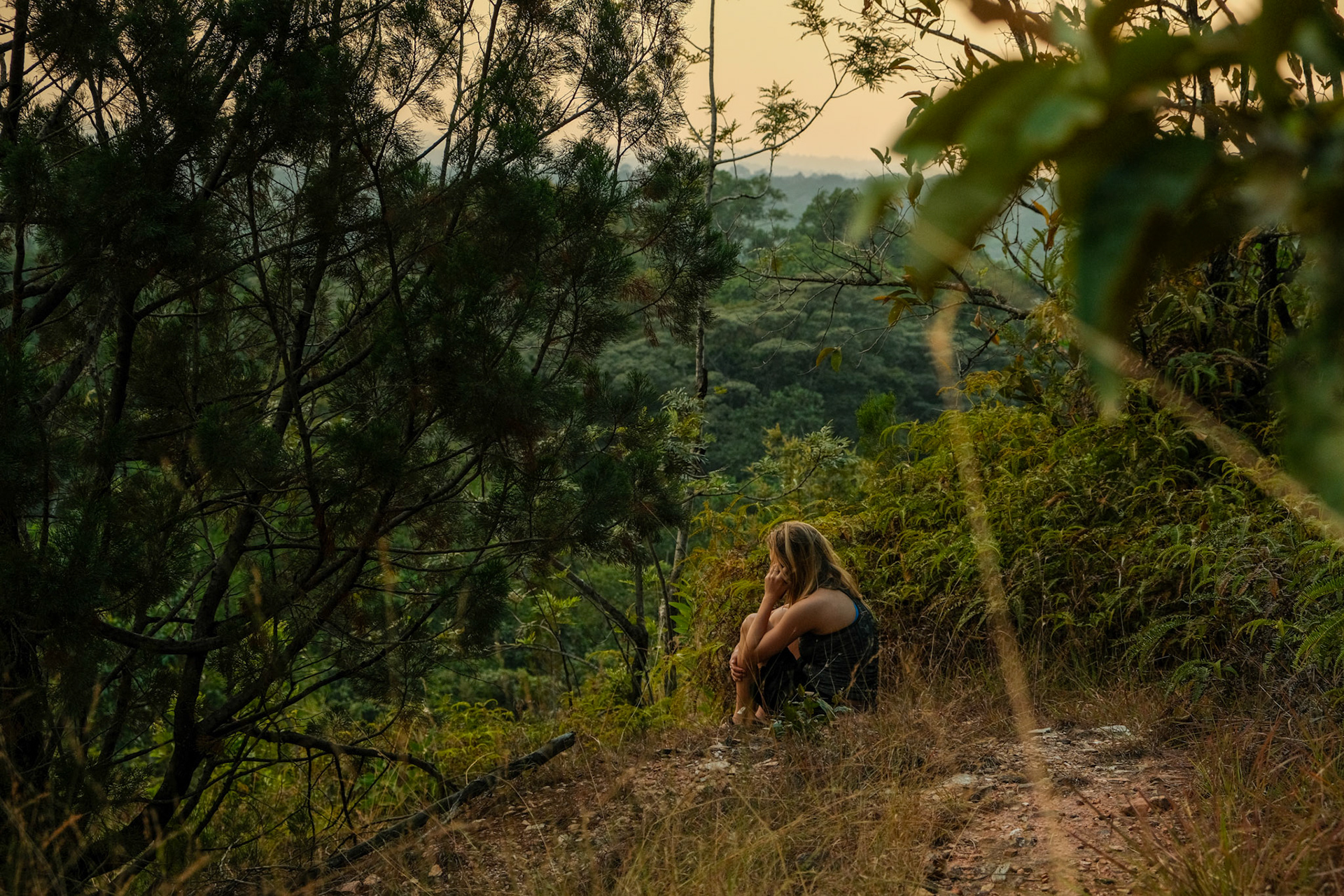 Cell phone reception is better on the top of the hill to call family and friends back home